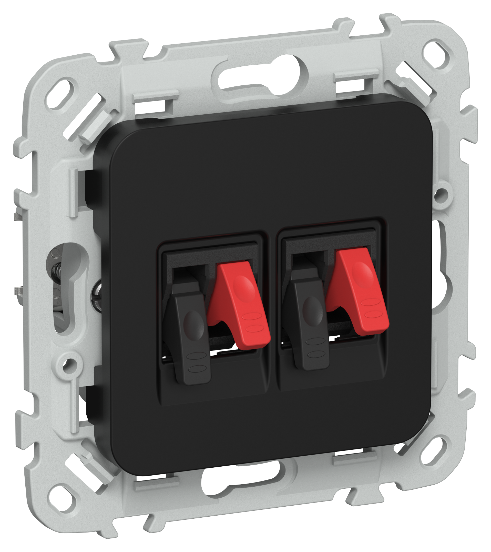 FLITE Розетка 2-местная аудио РА-2-ФлЧ черный IEK