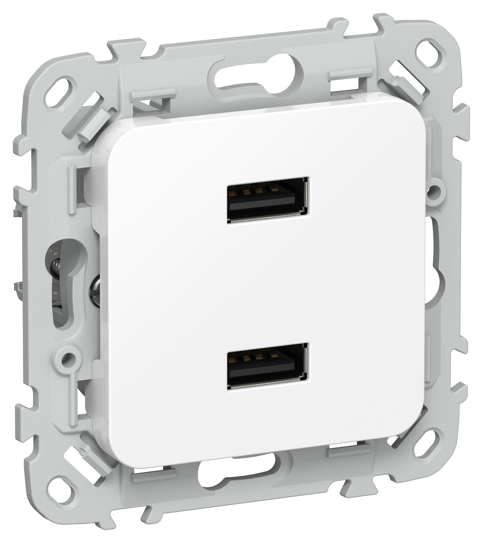 FLITE Розетка USB A+A 3,1А РЮ-2-ФлБ белый IEK