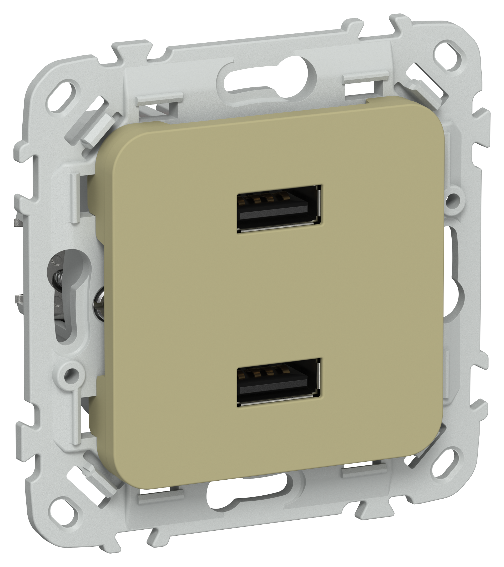 FLITE Розетка USB A+A 3,1А РЮ-2-ФлО оливковый IEK