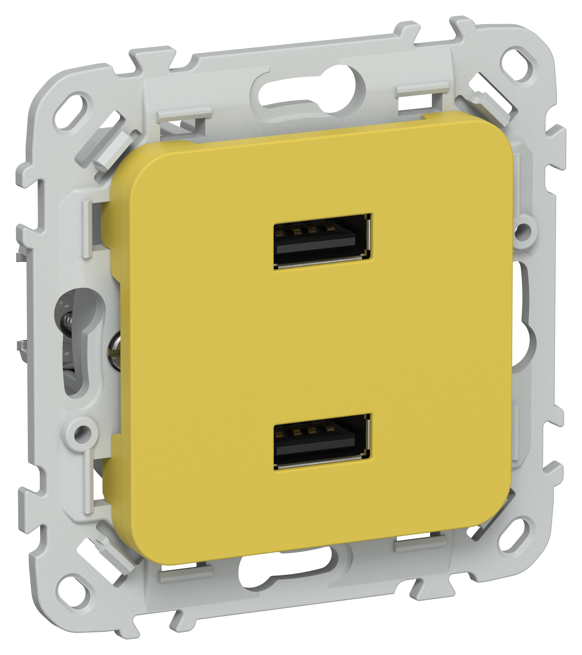FLITE Розетка USB A+A 3,1А РЮ-2-ФлЖК желтый карри IEK