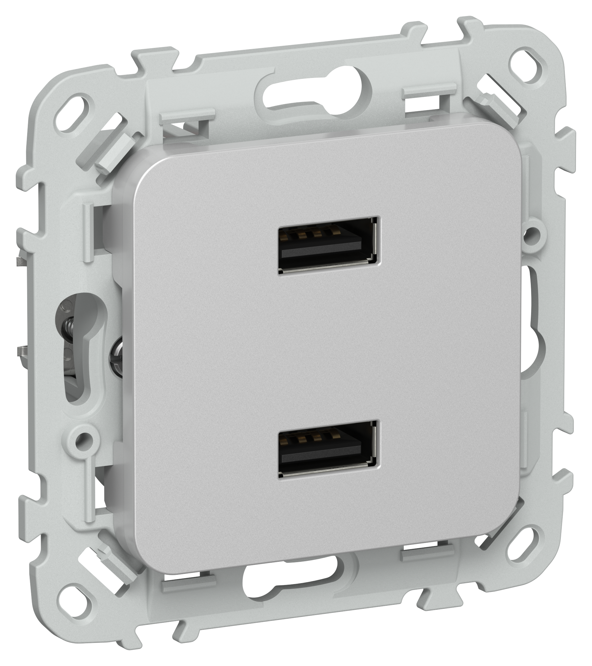 FLITE Розетка USB A+A 3,1А РЮ-2-ФлА алюминий IEK