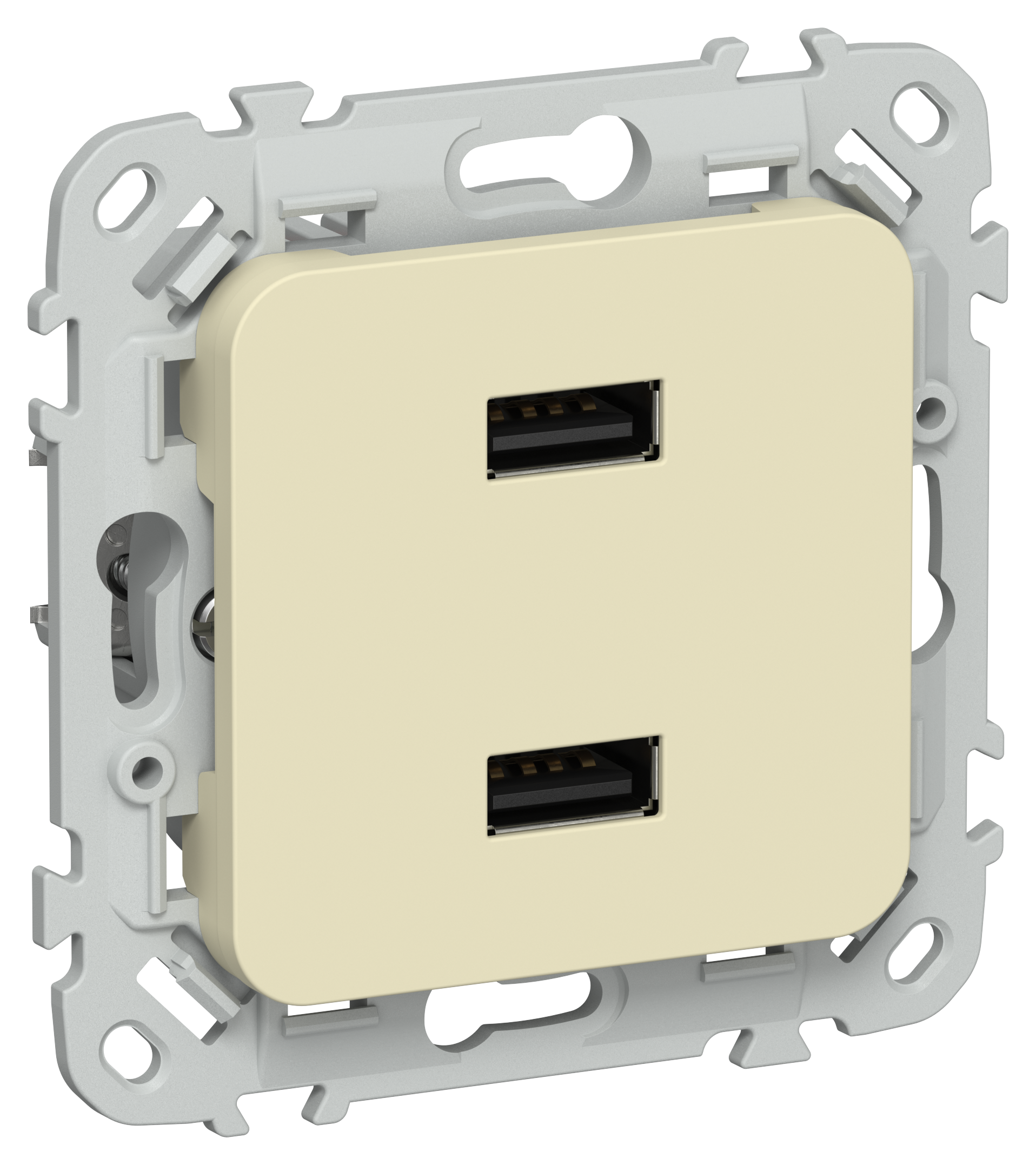 FLITE Розетка USB A+A 3,1А РЮ-2-ФлН навахо IEK