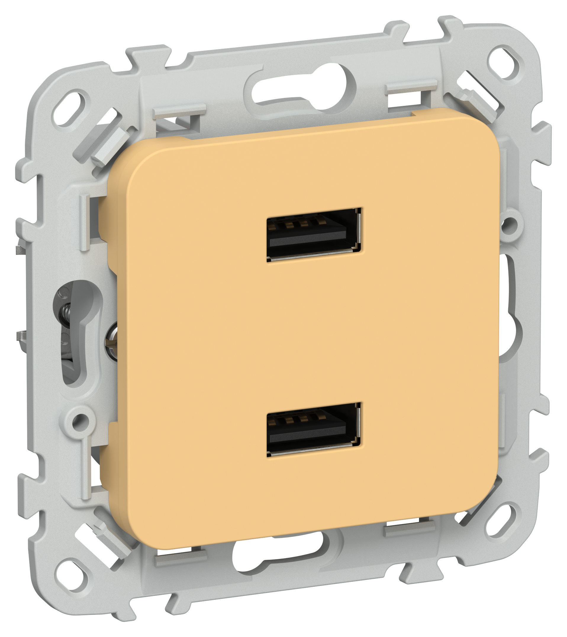 FLITE Розетка USB A+A 3,1А РЮ-2-ФлЗ золотарник IEK