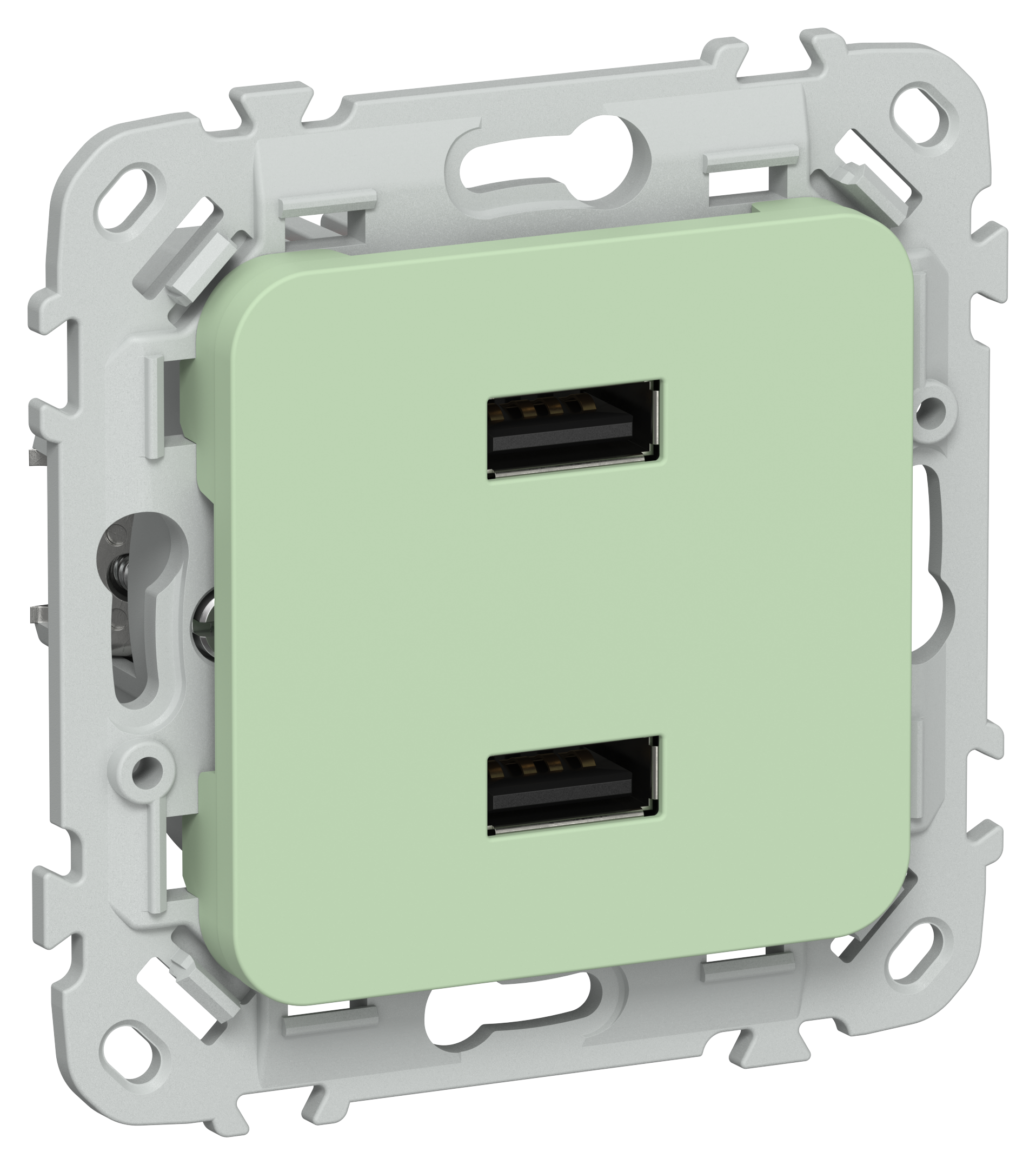 FLITE Розетка USB A+A 3,1А РЮ-2-ФлФ фисташковый IEK