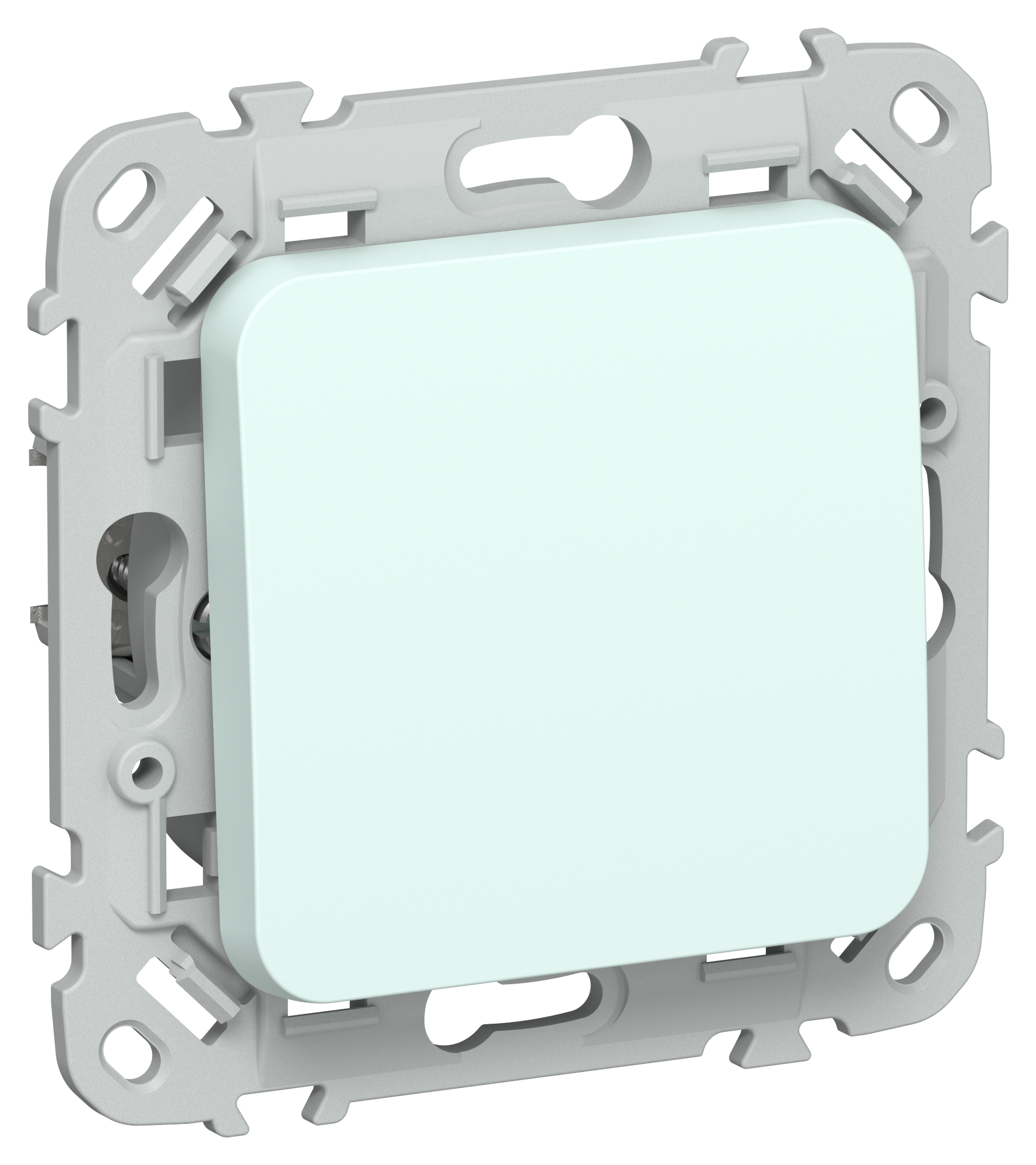 FLITE Выключатель 1-клавишный 10А ВС11-1-0-ФлХЛ холодный лед IEK