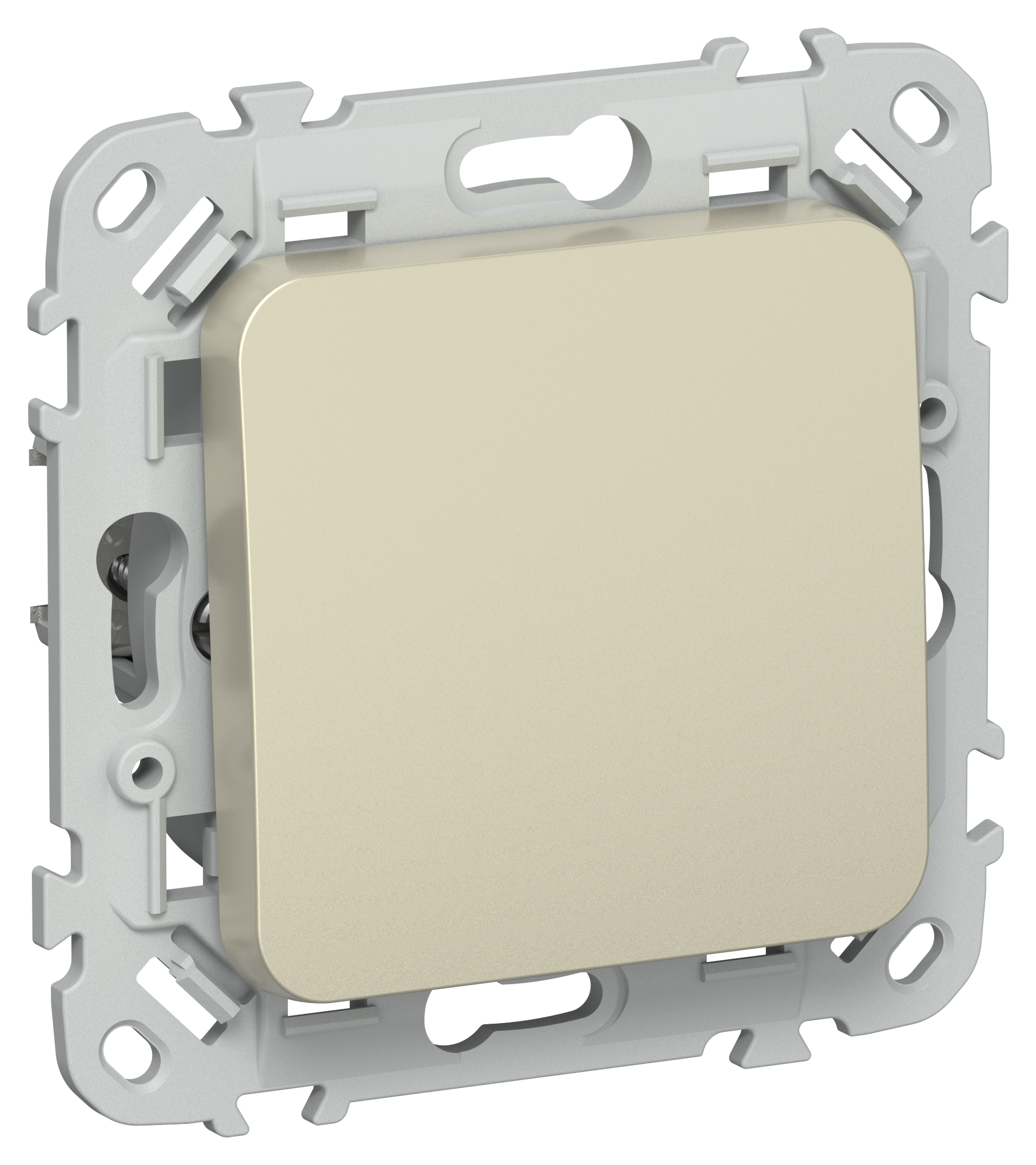 FLITE Выключатель 1-клавишный 2-полюсный 10А ВС6/21-1-2-ФлШ шампань IEK