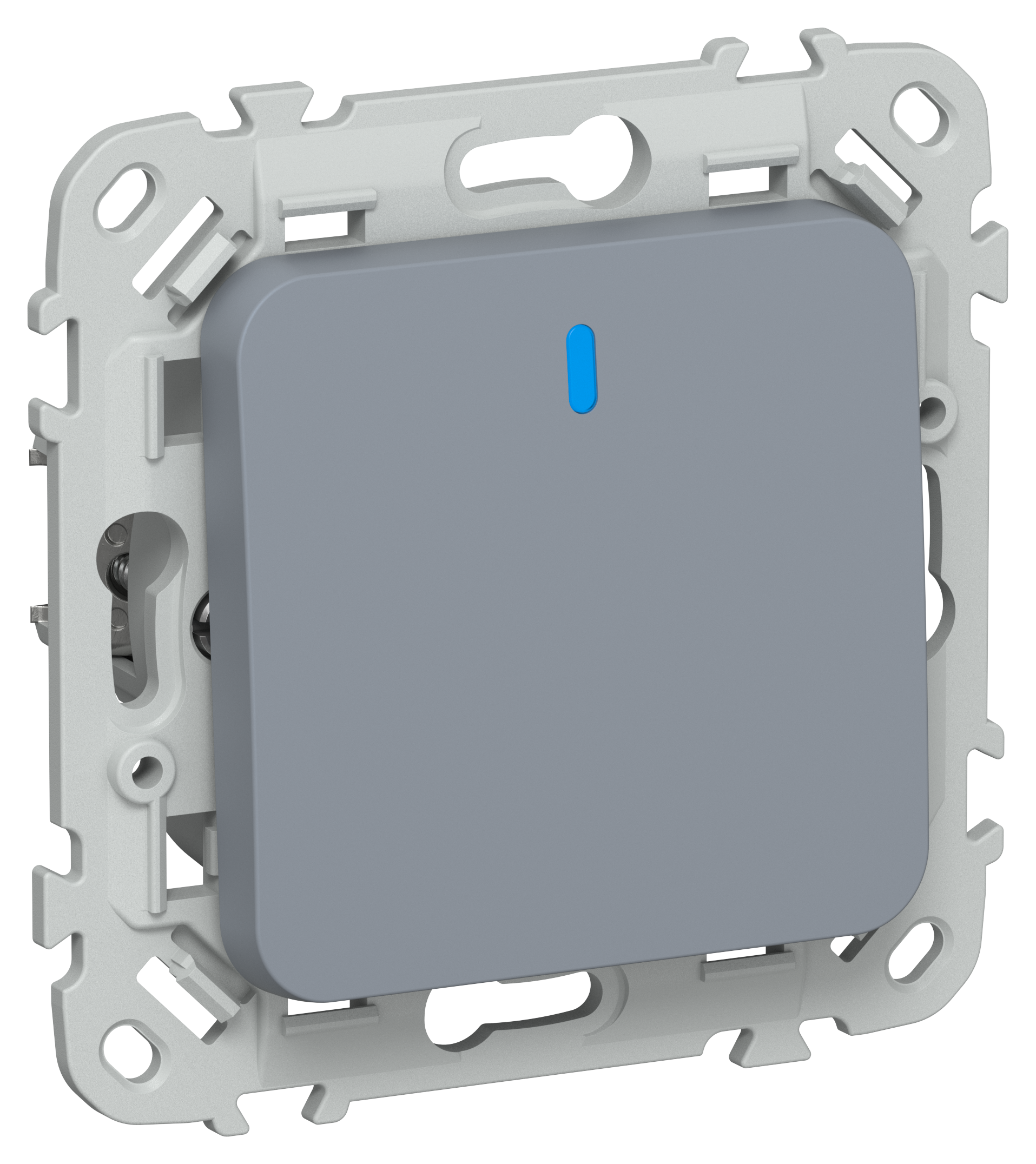 FLITE Выключатель 1-клавишный с индикацией 10А ВС11-1-1-ФлМ маренго IEK