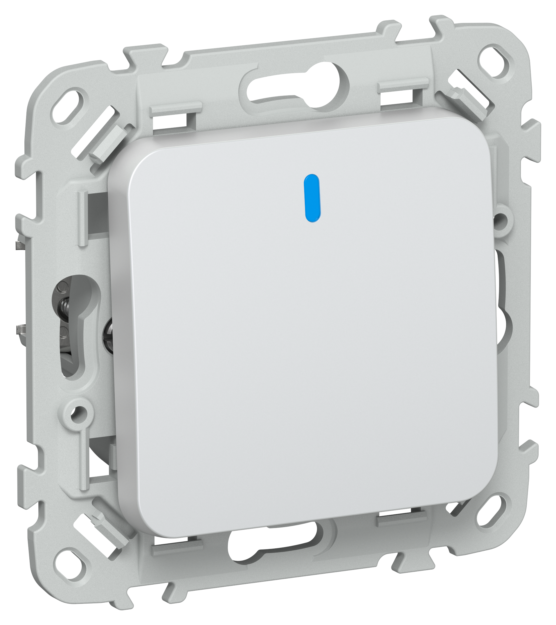 FLITE Выключатель 1-клавишный с индикацией 10А ВС11-1-1-ФлЖ жемчуг IEK