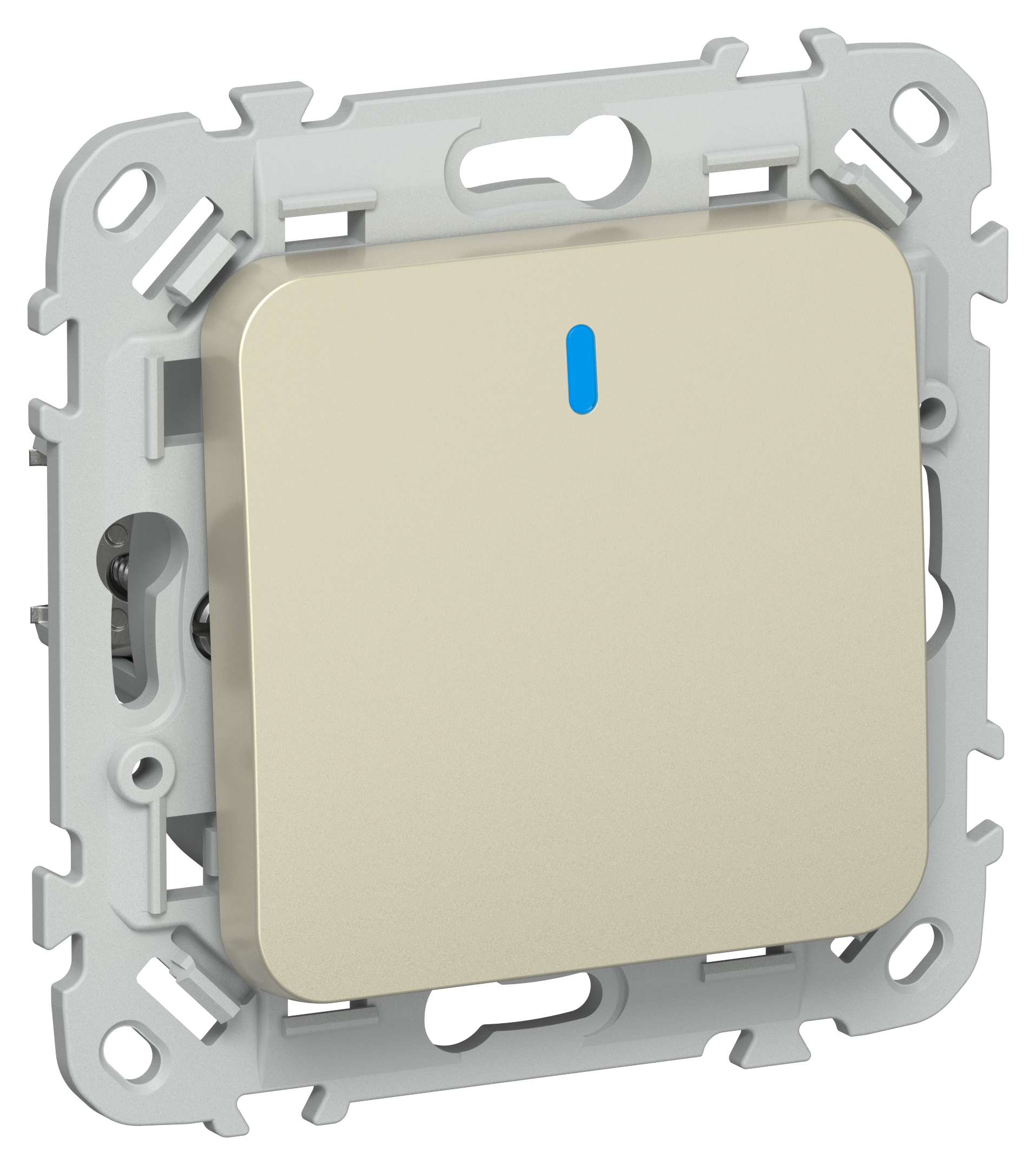 FLITE Выключатель 1-клавишный с индикацией 10А ВС11-1-1-ФлШ шампань IEK