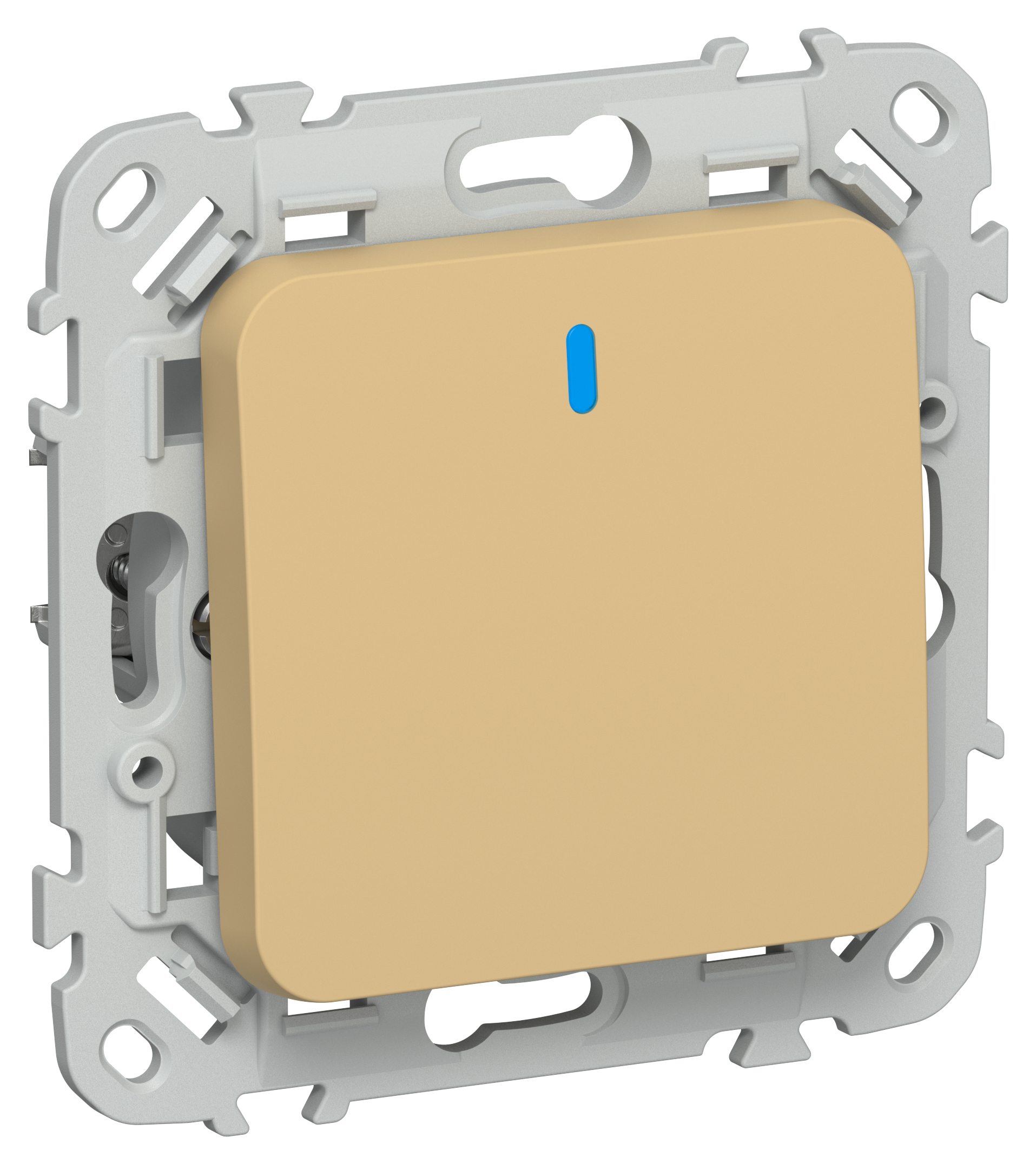 FLITE Выключатель 1-клавишный с индикацией 10А ВС11-1-1-ФлШм шамуа IEK