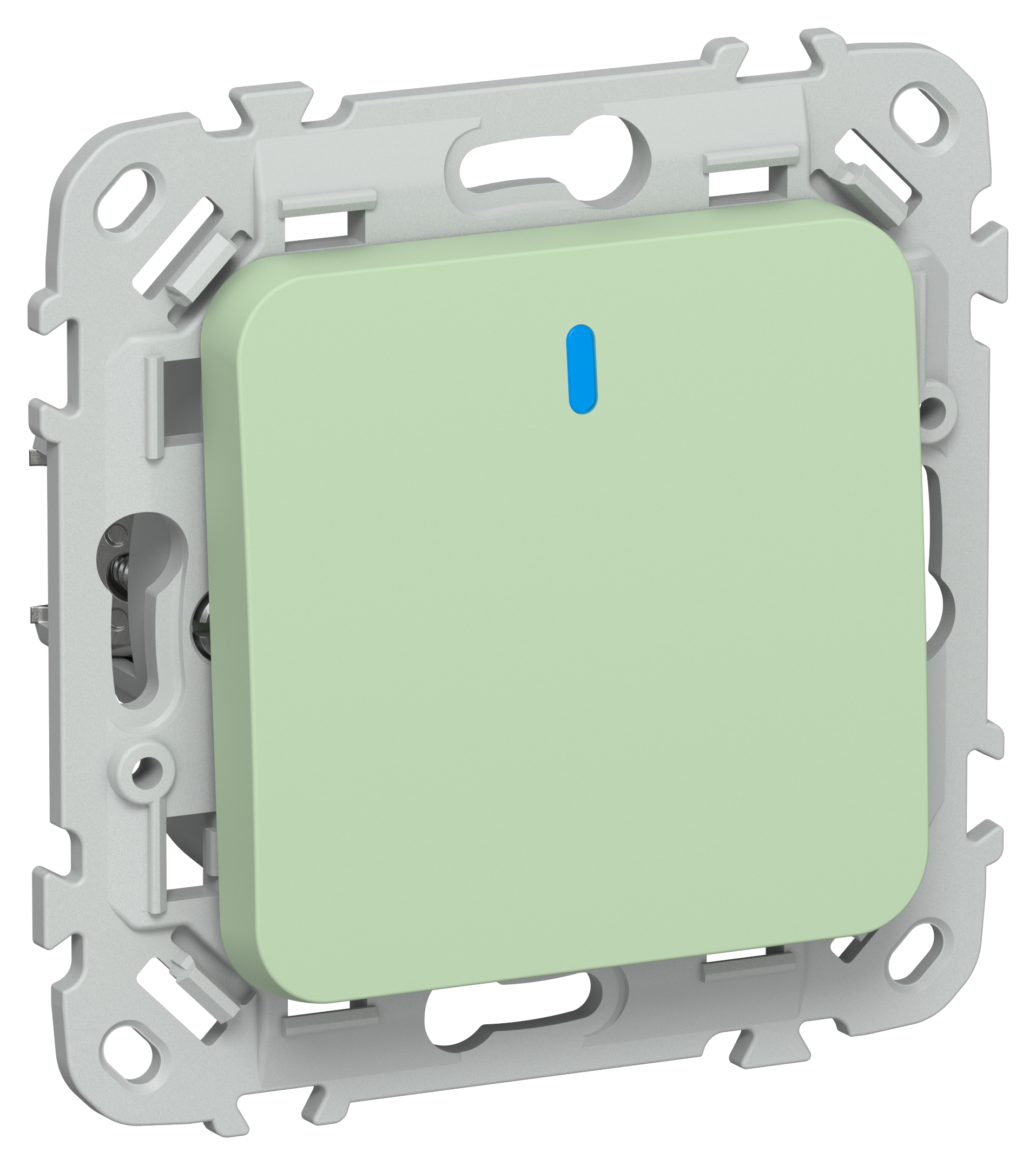 FLITE Выключатель 1-клавишный с индикацией 10А ВС11-1-1-ФлФ фисташковый IEK