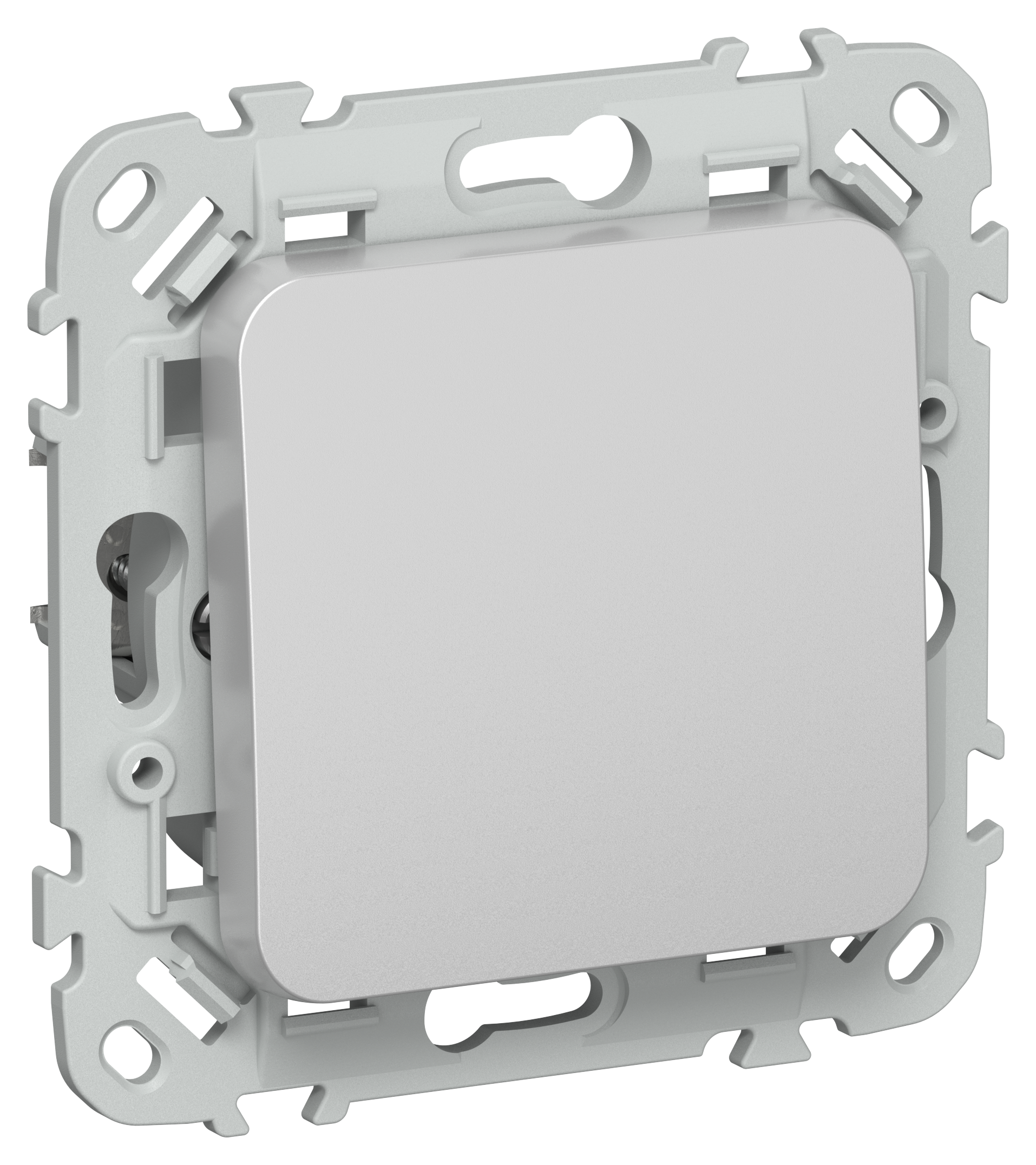 FLITE Выключатель 1-клавишный 2-полюсный проходной 10А ВС6/21-1-0-ФлА алюминий IEK