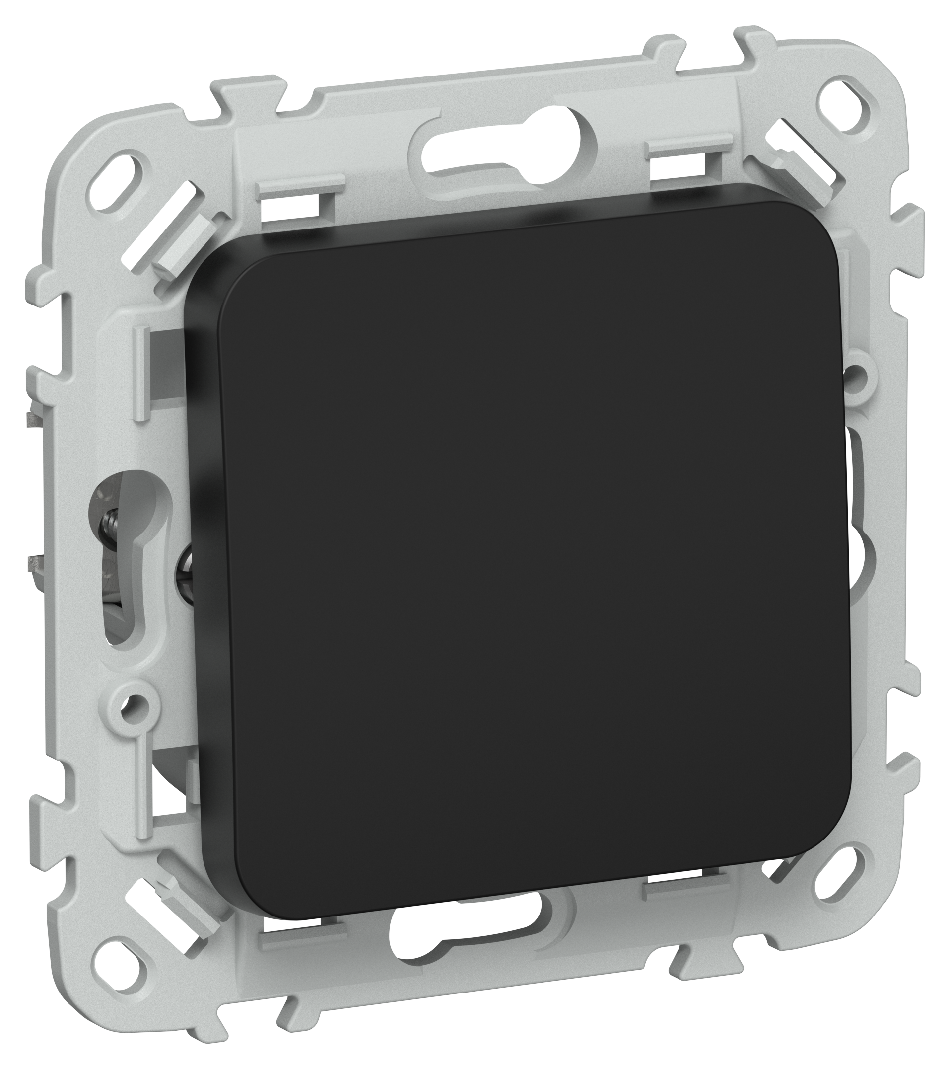 FLITE Выключатель 1-клавишный проходной 10А ВС61-1-0-ФлЧ черный IEK