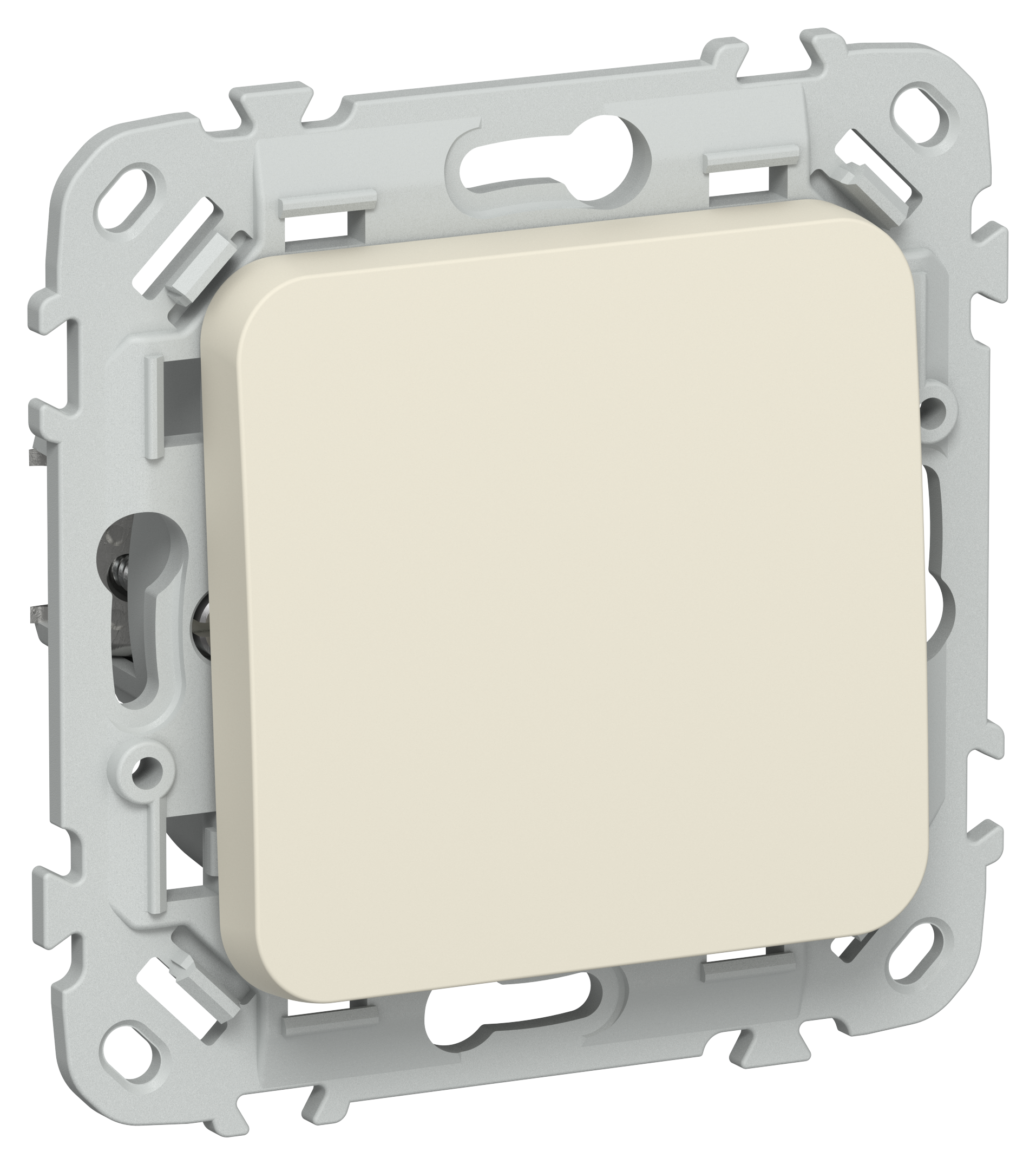 FLITE Выключатель 1-клавишный проходной 10А ВС61-1-0-ФлСл сливочный IEK