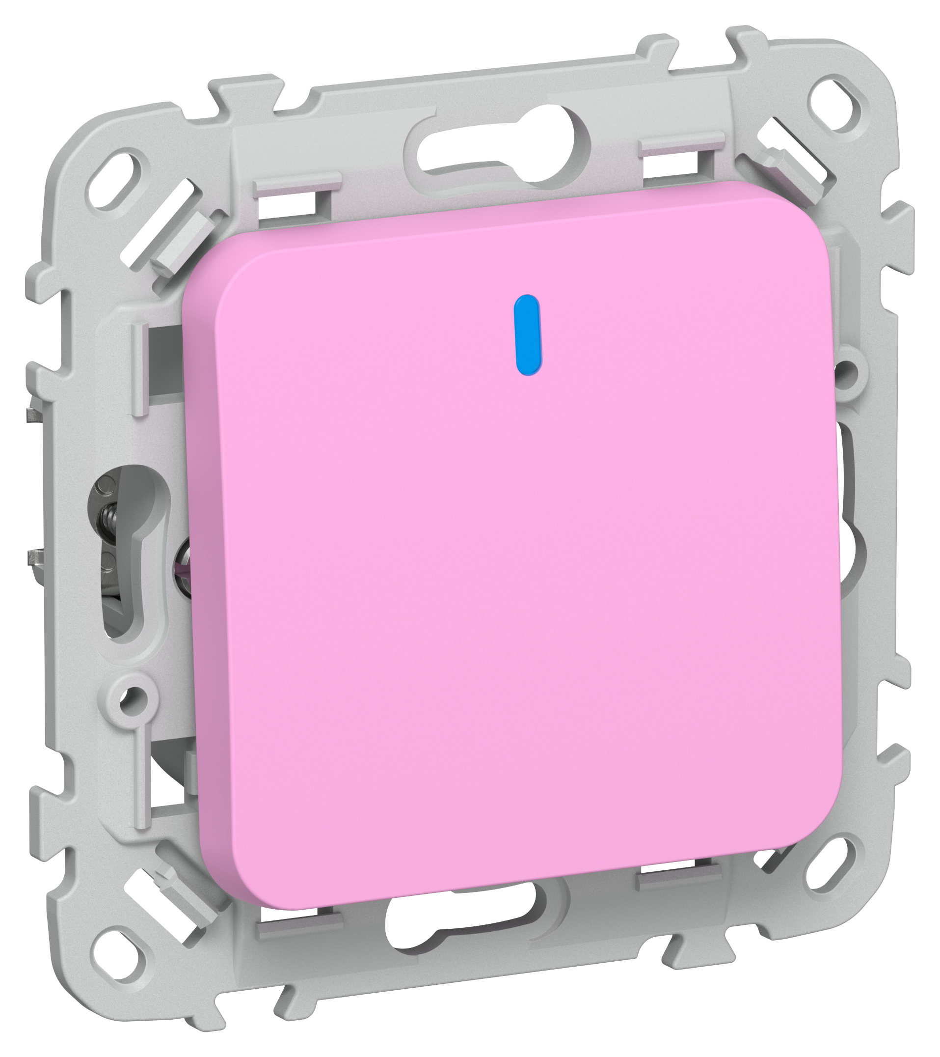 FLITE Выключатель 1-клавишный кнопочный с индикацией 10А ВС11-2-1-ФлПр пурпурный IEK