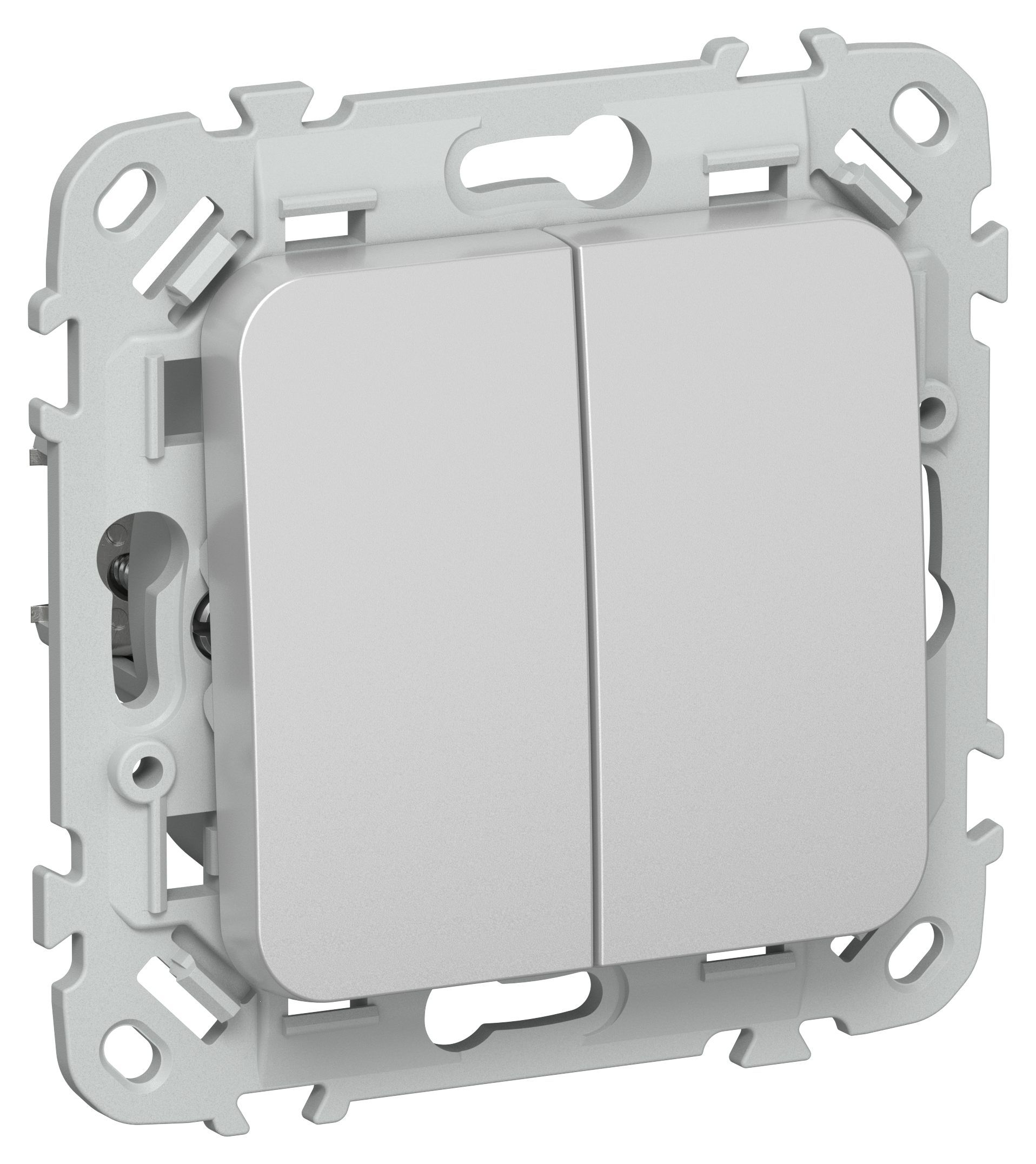 FLITE Выключатель жалюзи с блокировкой 10А ВЖ42-2-0-ФлА алюминий IEK