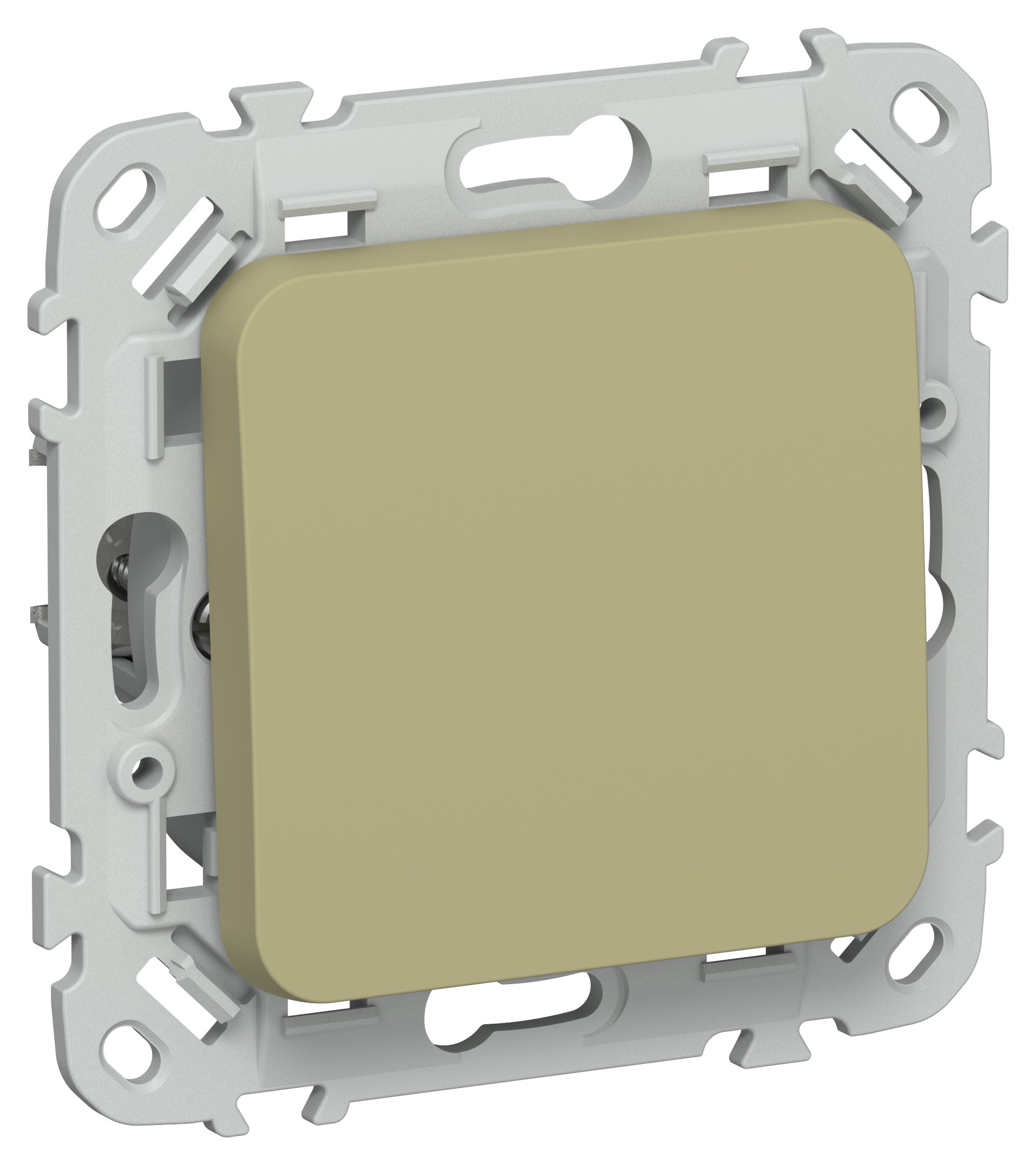 FLITE Выключатель 1-клавишный кнопочный проходной 10А ВС61-2-0-ФлО оливковый IEK