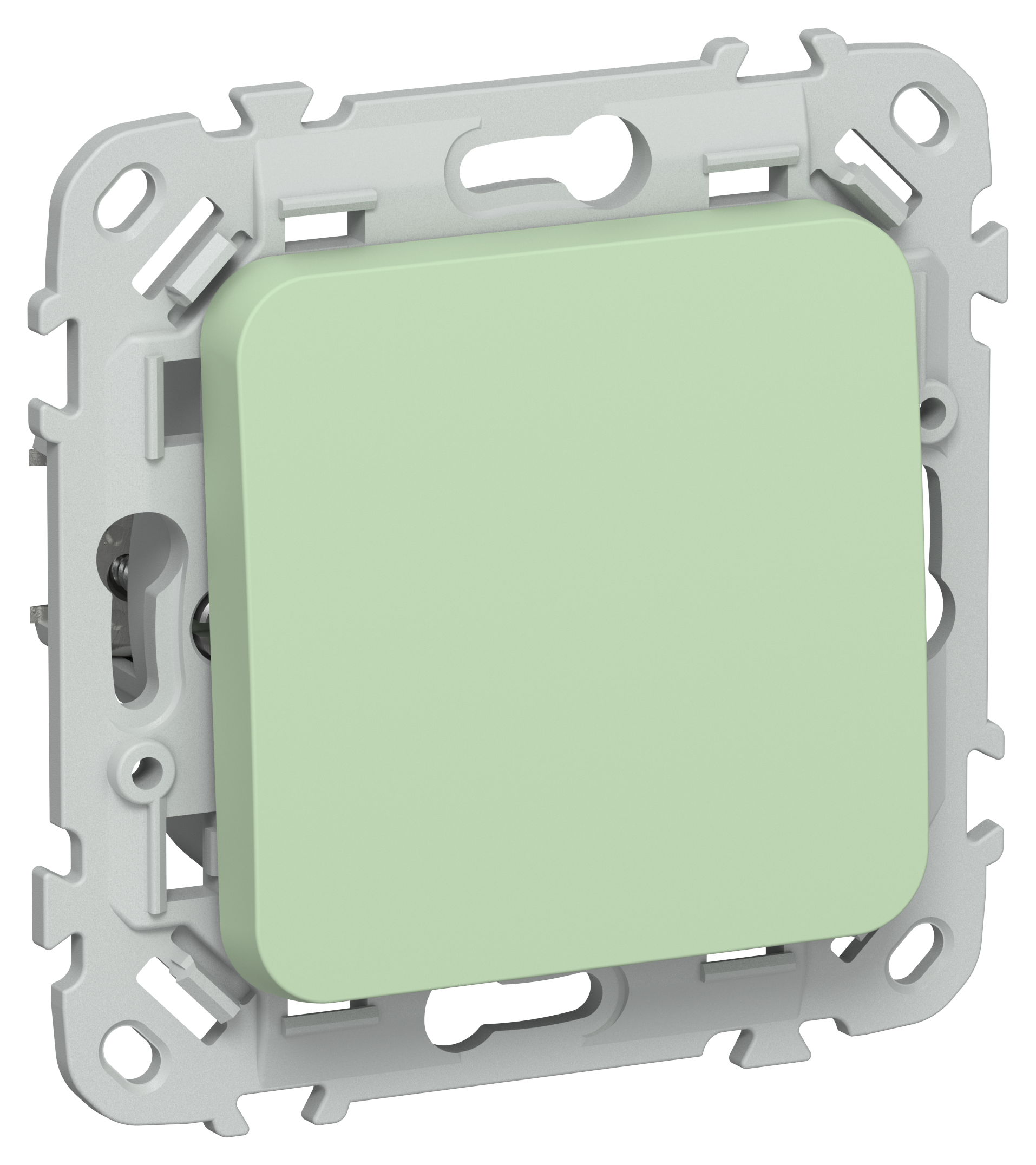 FLITE Выключатель 1-клавишный кнопочный проходной 10А ВС61-2-0-ФлФ фисташковый IEK