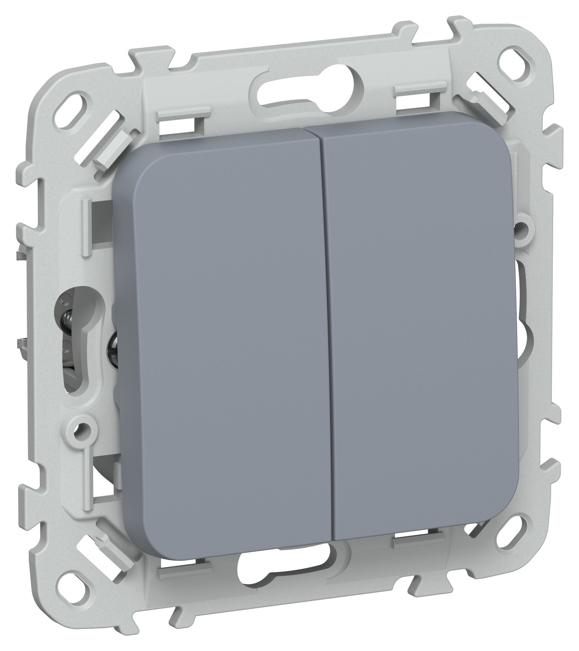 FLITE Выключатель 2-клавишный 10А ВС12-1-0-ФлМ маренго IEK