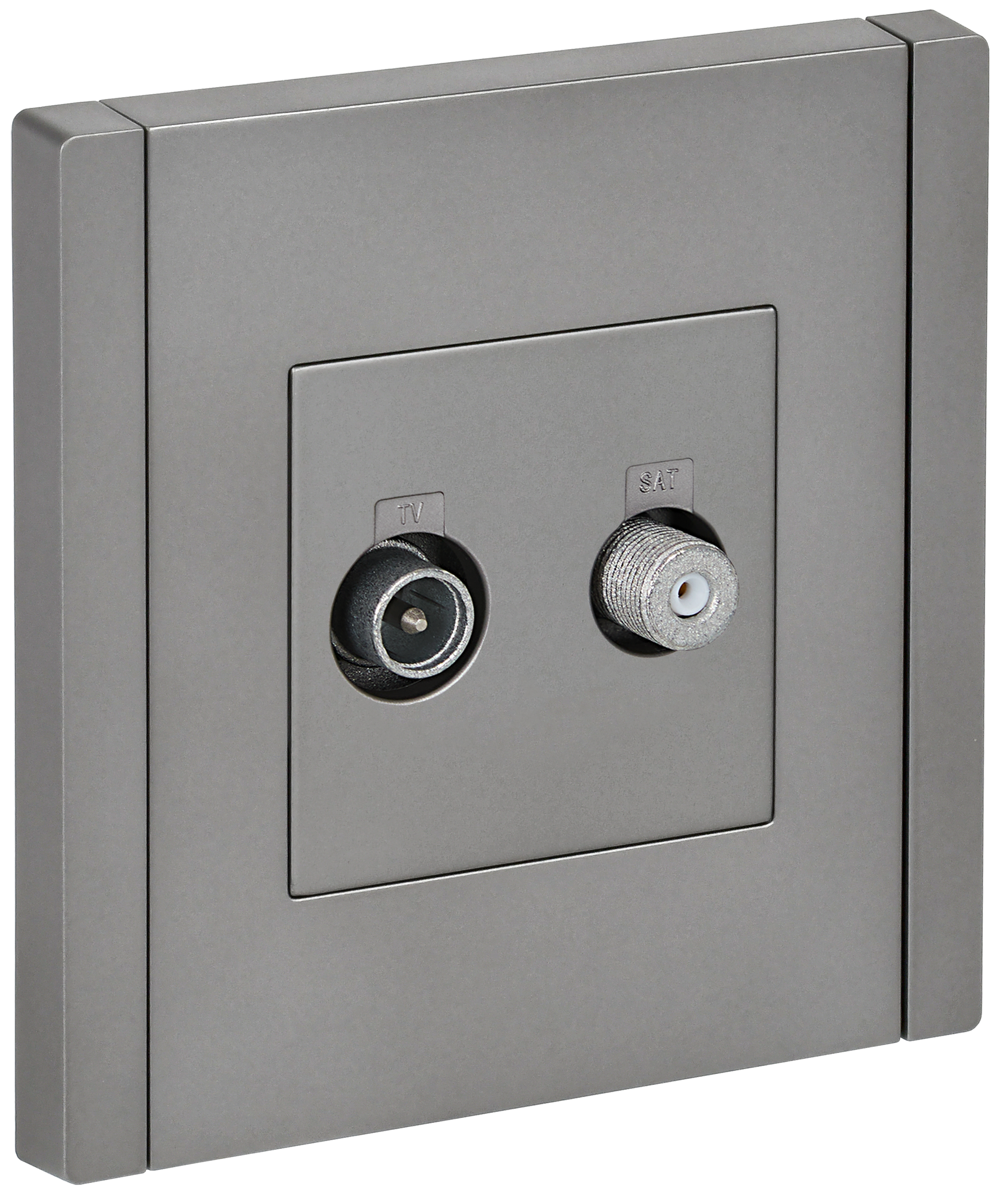 FORTE&PIANO Розетка двойная TV+SAT FP538 сталь IEK