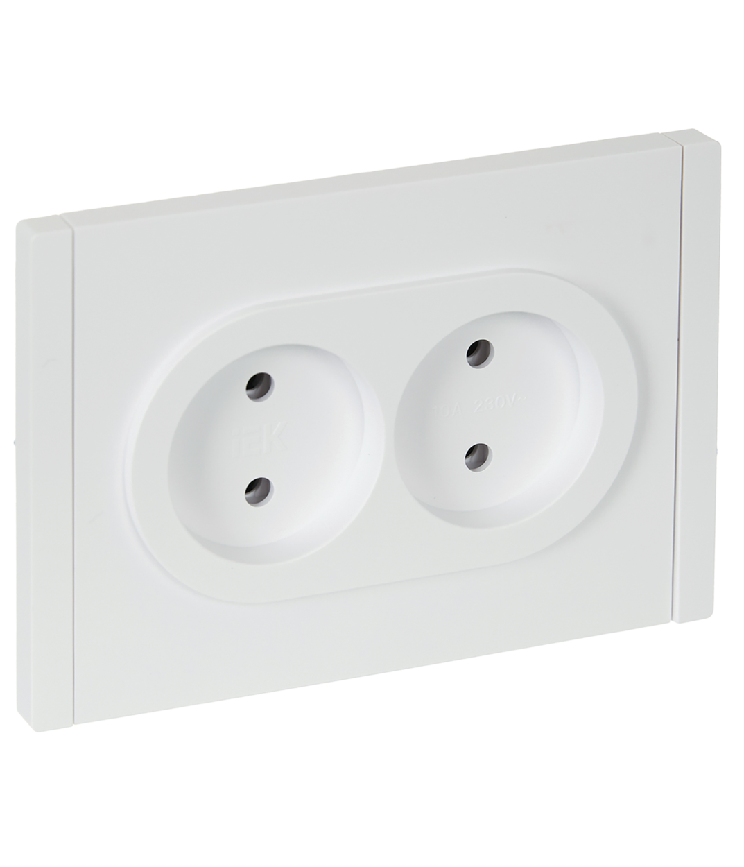 FORTE&PIANO Розетка 2-местная без заземления без защитных шторок безвинтовое крепление 10А FP226 белый IEK