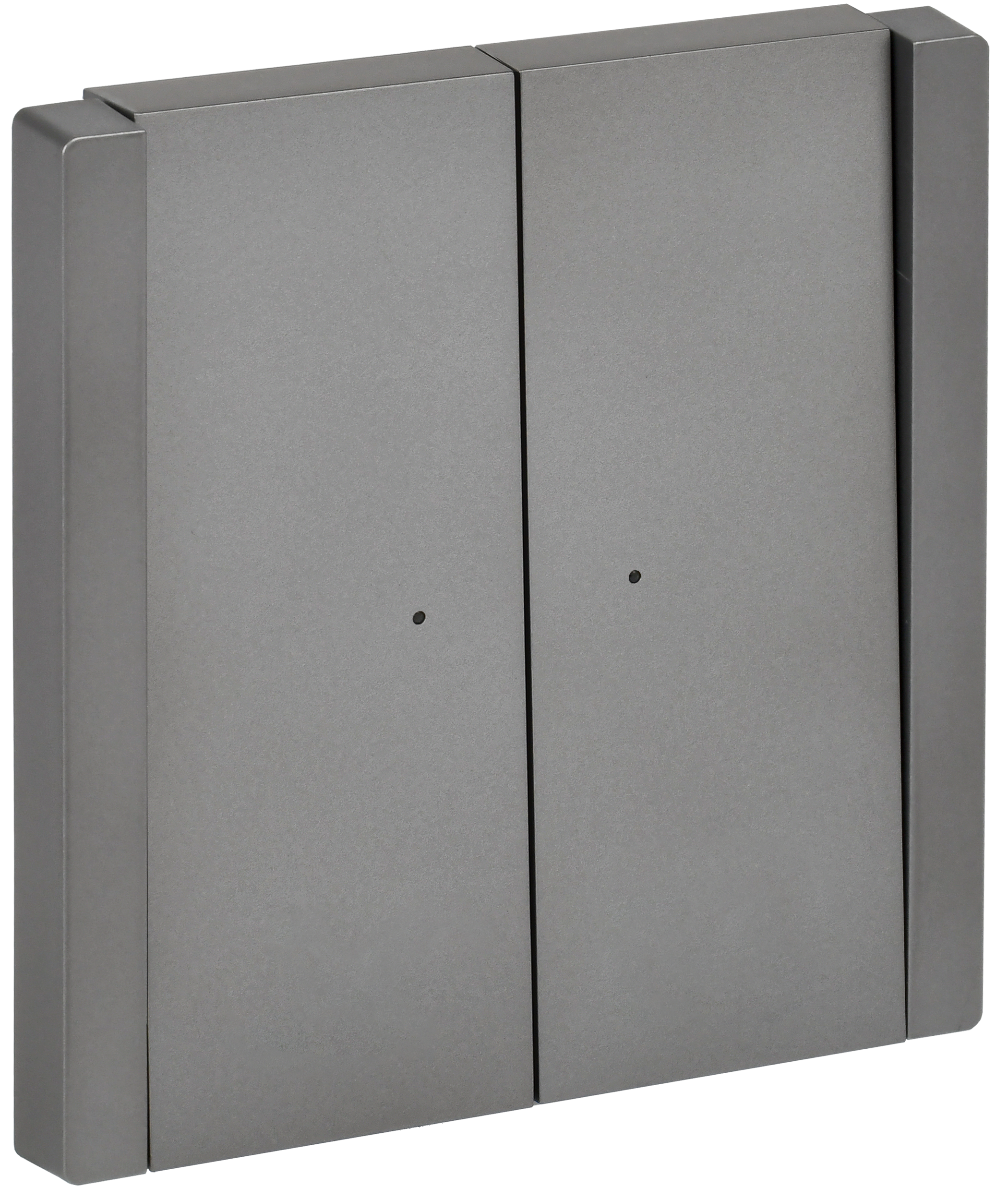 FORTE&PIANO Выключатель 2-клавишный с индикацией 10А FP506 сталь IEK