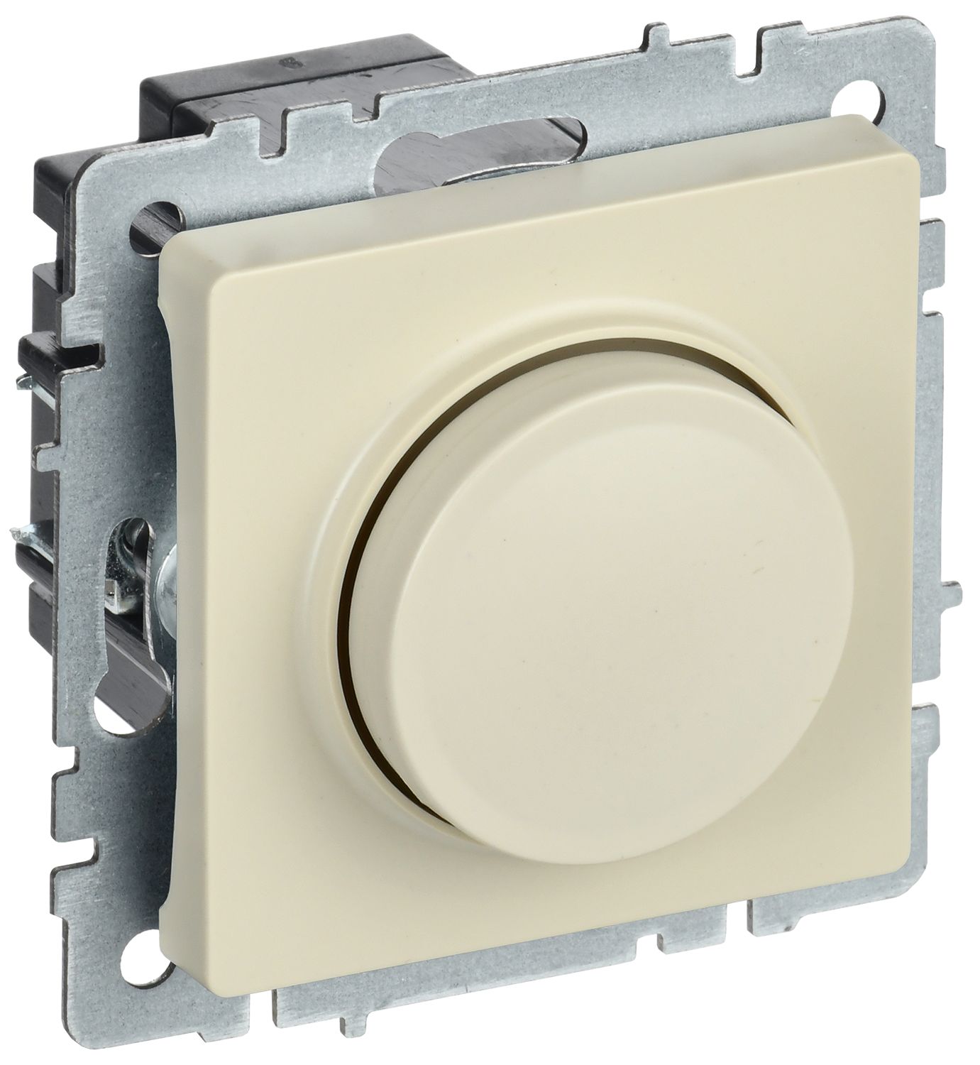 BRITE Светорегулятор поворотно-нажимной 600Вт СС10-1-0-БрКр бежевый