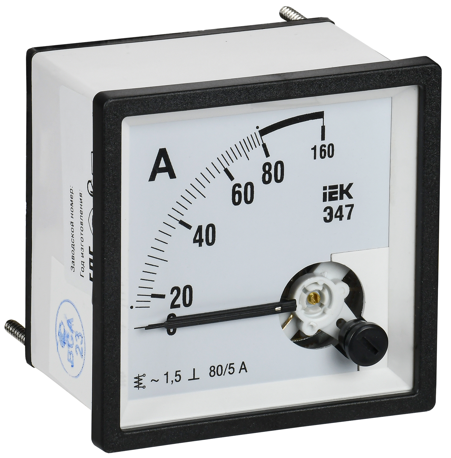 Амперметр Э47 40/5А класс точности 1,5 72х72 мм