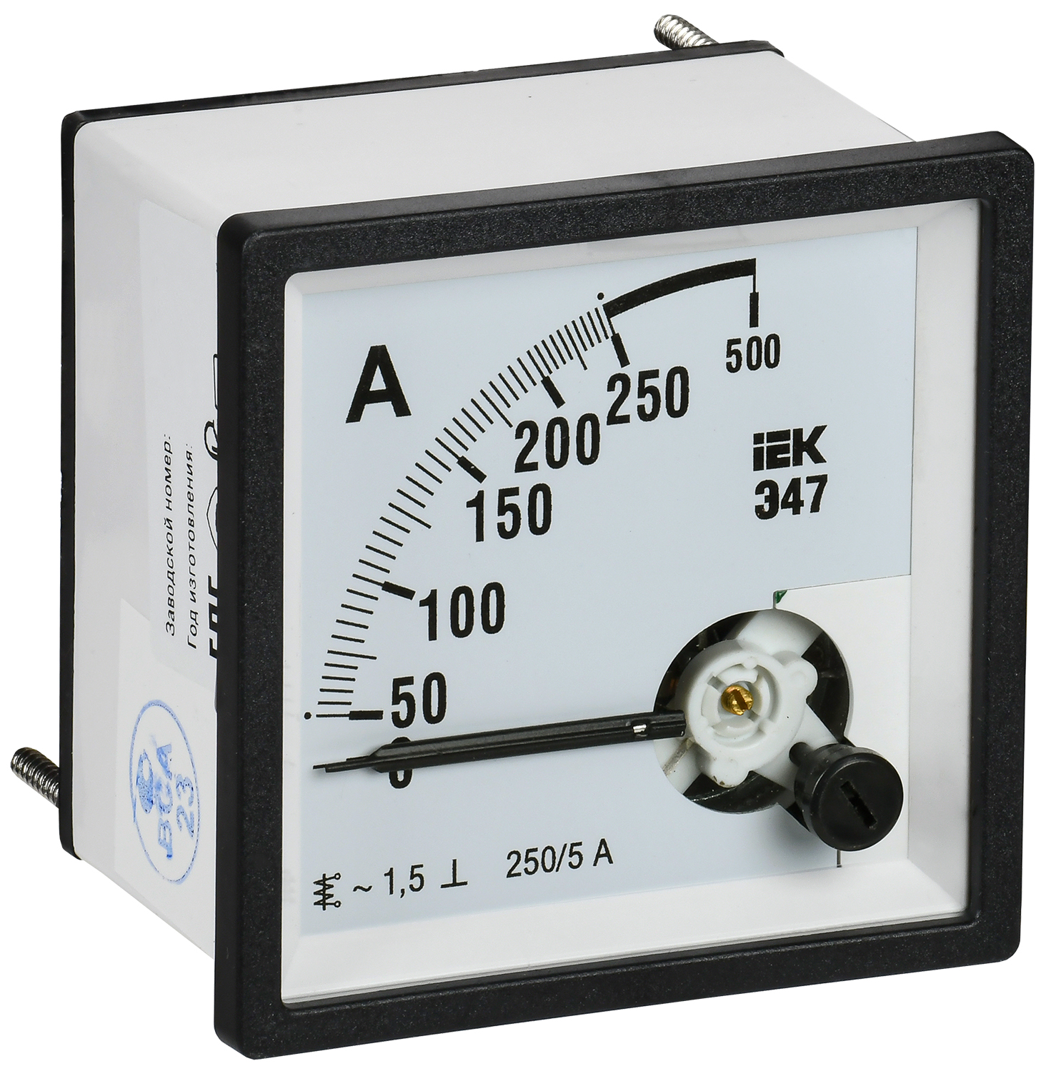 Амперметр Э47 250/5А класс точности 1,5 72х72 мм