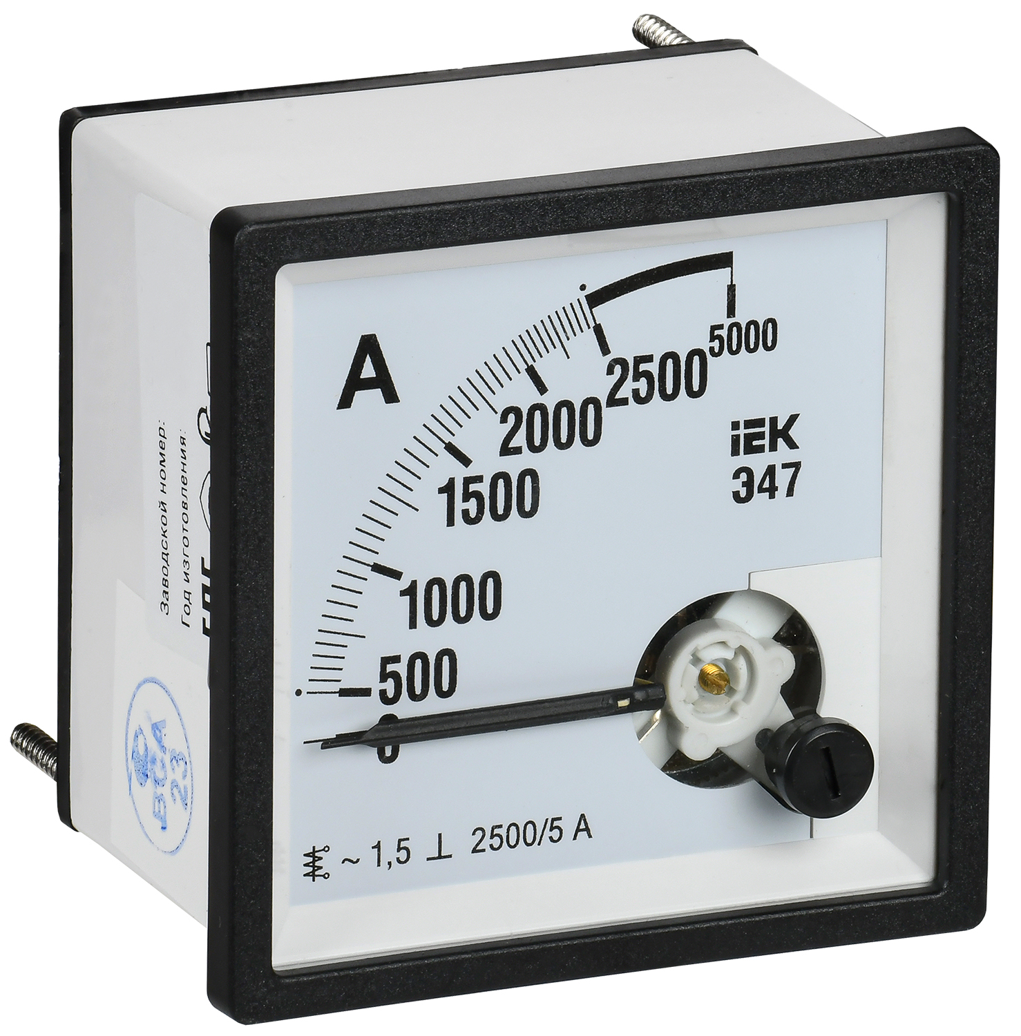 Амперметр Э47 2500/5А класс точности 1,5 72х72 мм