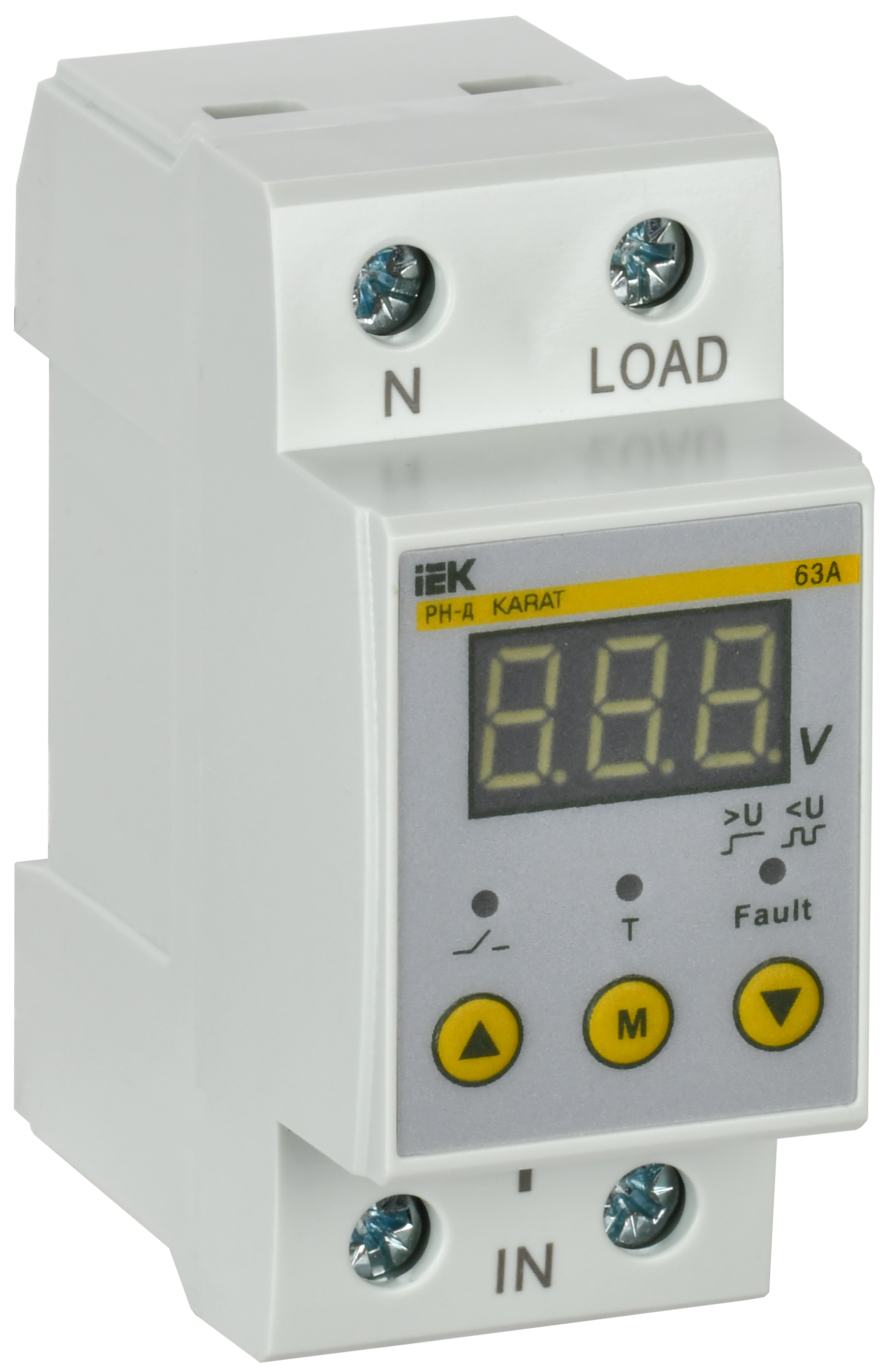 Реле напряжения РН-д 1-ф. 36 мм 63А