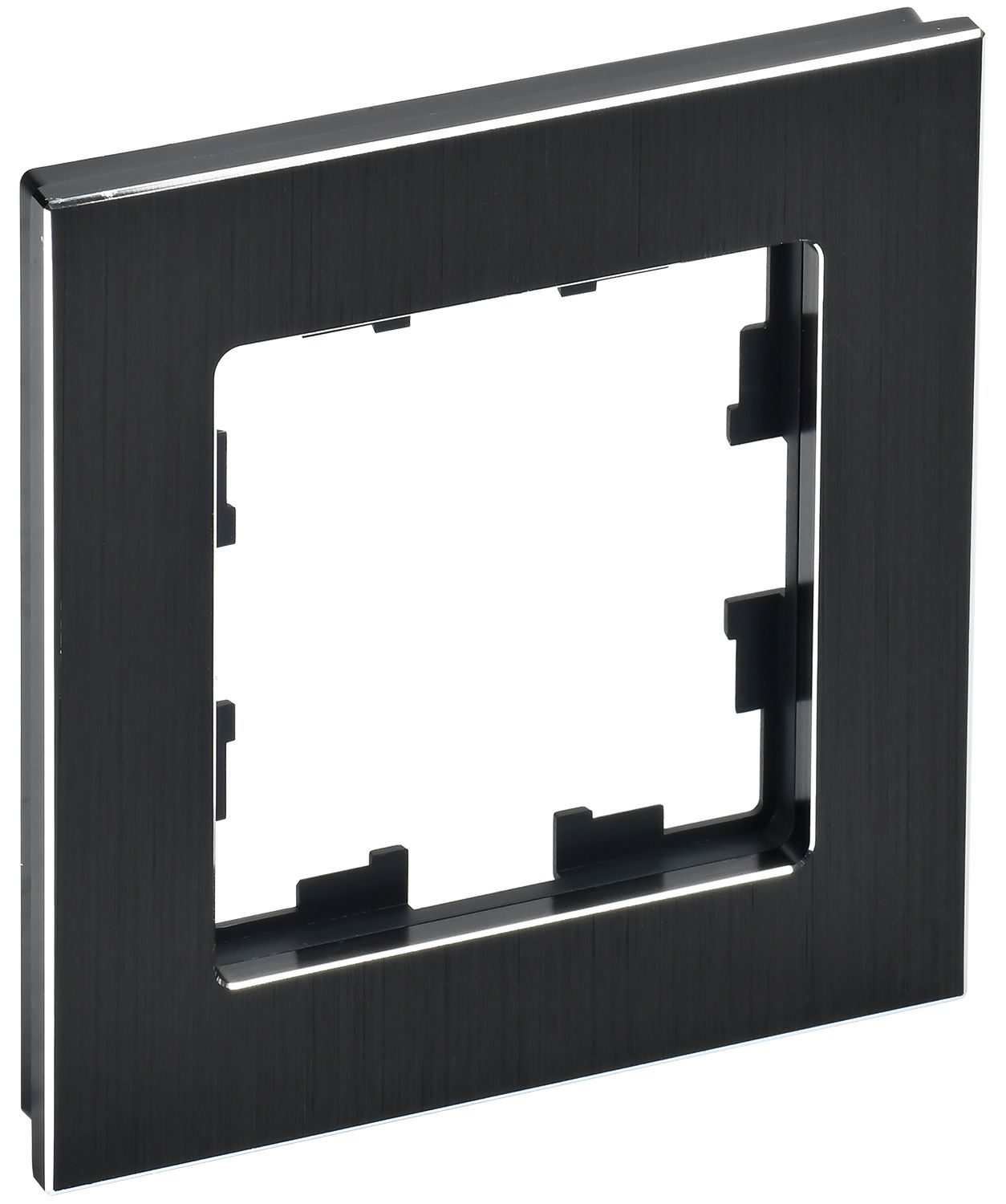 BRITE Рамка 1 пост РУ-1-1-БрЧ металл черный