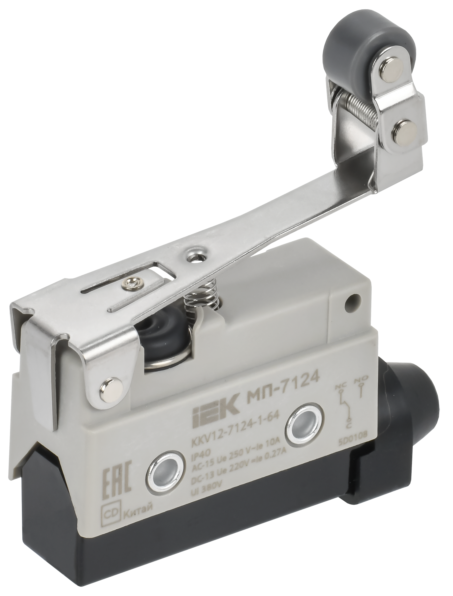 Микропереключатель концевой МП-7124 рычаг с регулируемым роликом IP40