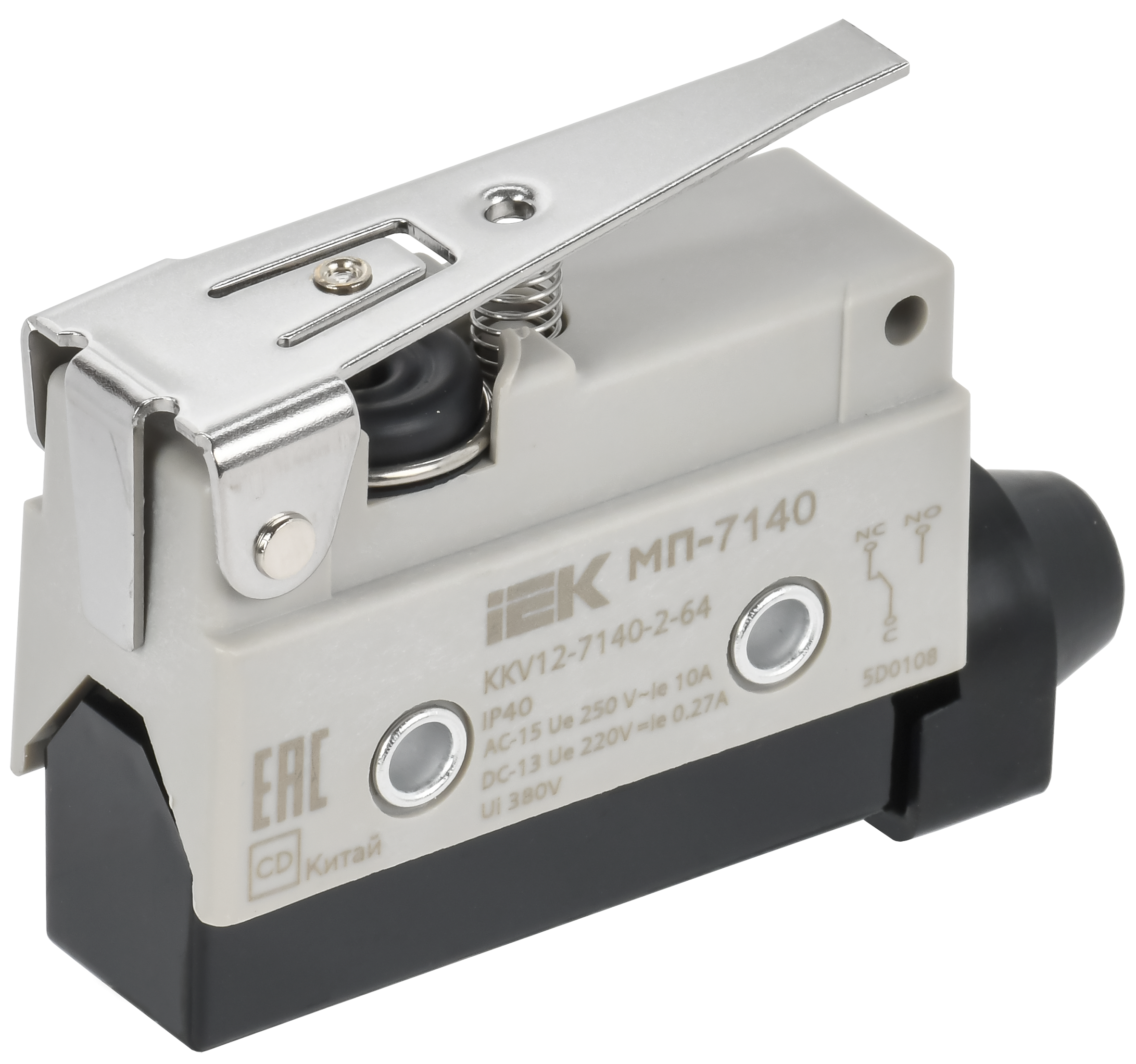 Микропереключатель концевой МП-7140 укороченный рычаг IP40