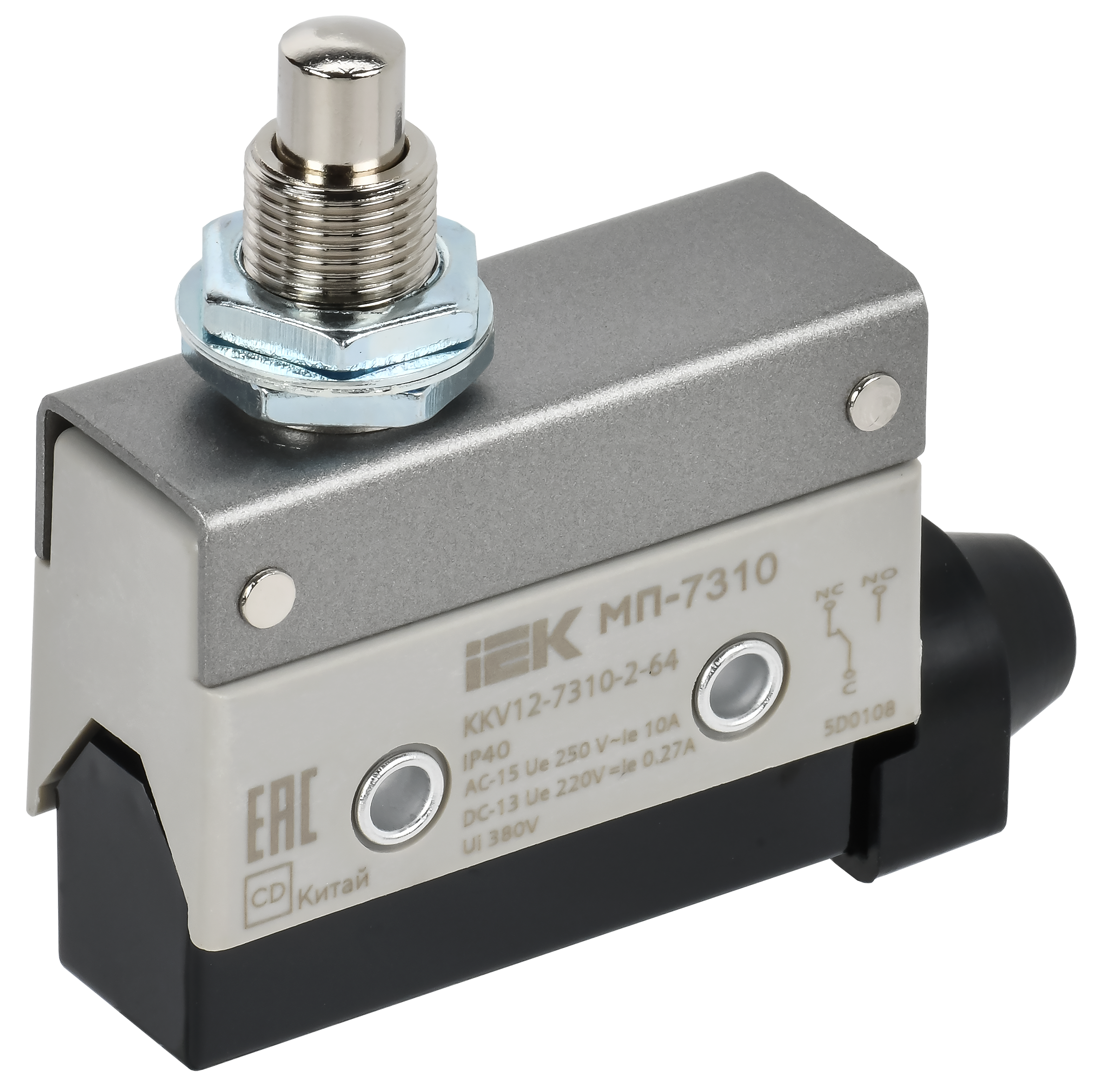 Микропереключатель концевой МП-7310 толкатель с резьбовым соединением IP40