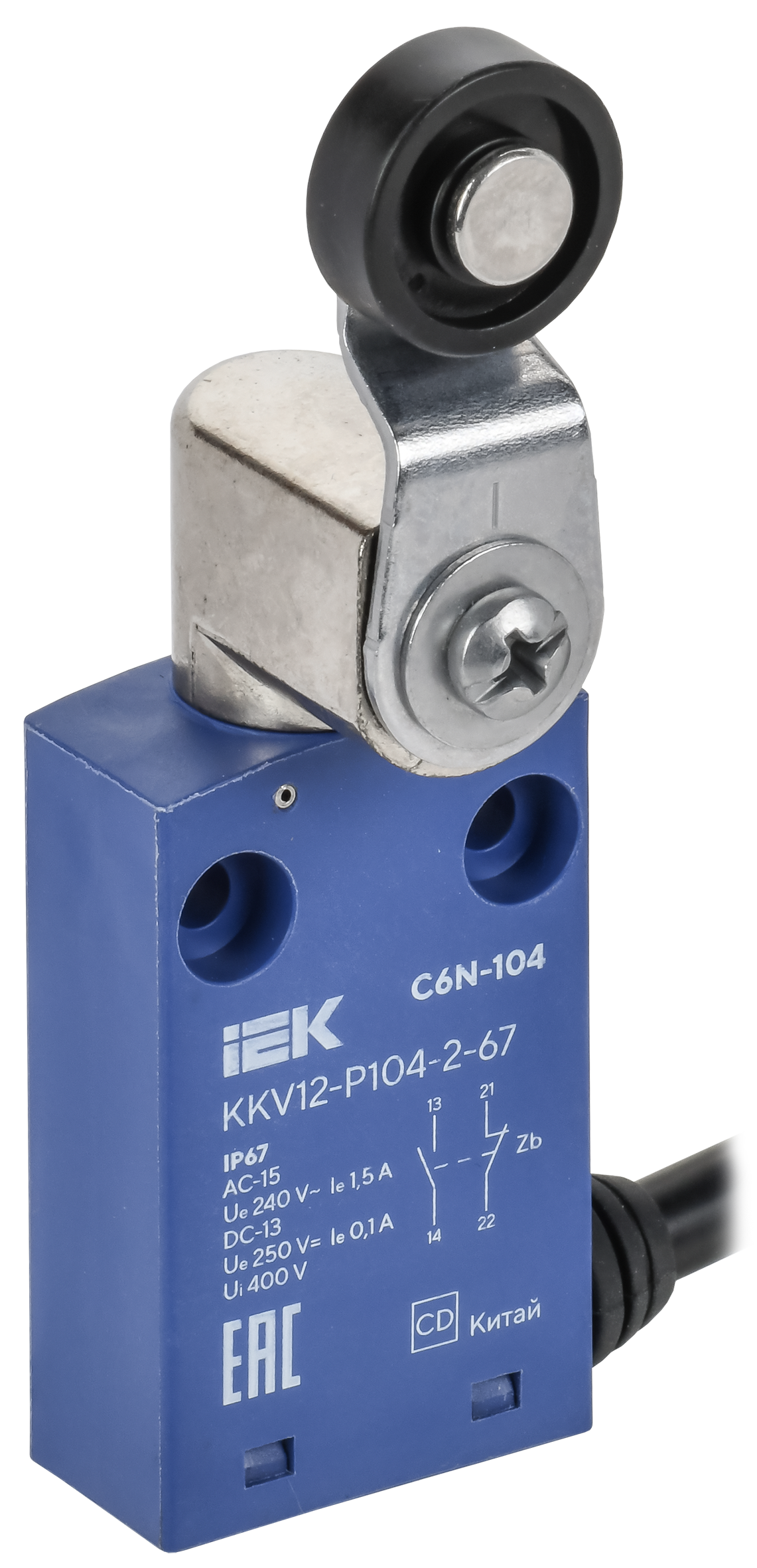 Выключатель концевой C6N-104 рычаг с пластиковым роликом IP67