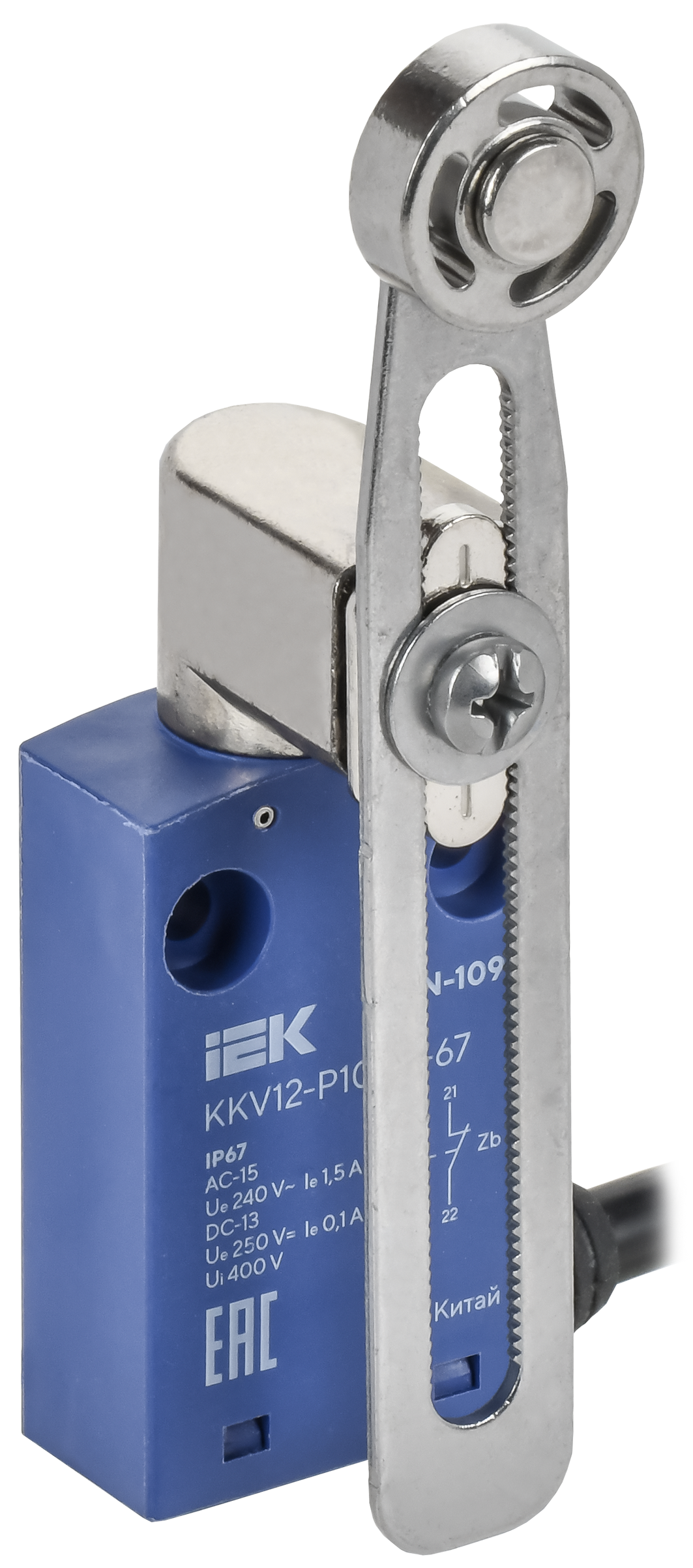 Выключатель концевой C6N-109 регулируемый рычаг с металлическим роликом IP67