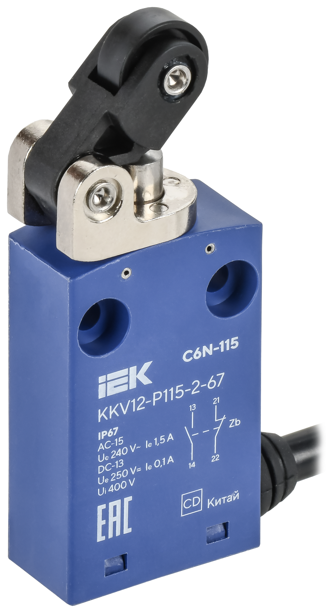 Выключатель концевой C6N-115 толкатель с рычажным роликом левый IP67