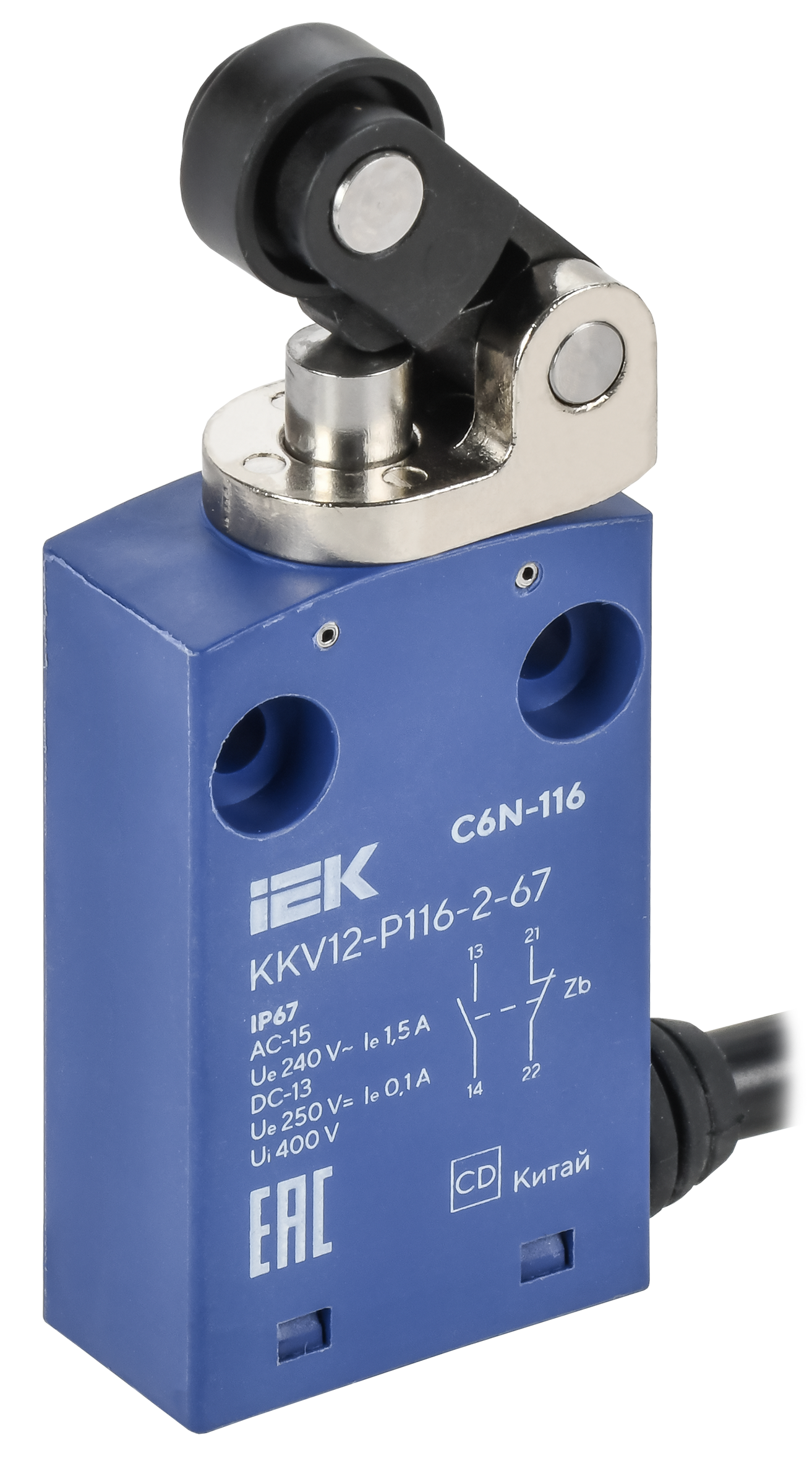 Выключатель концевой C6N-116 толкатель с рычажным роликом правый IP67