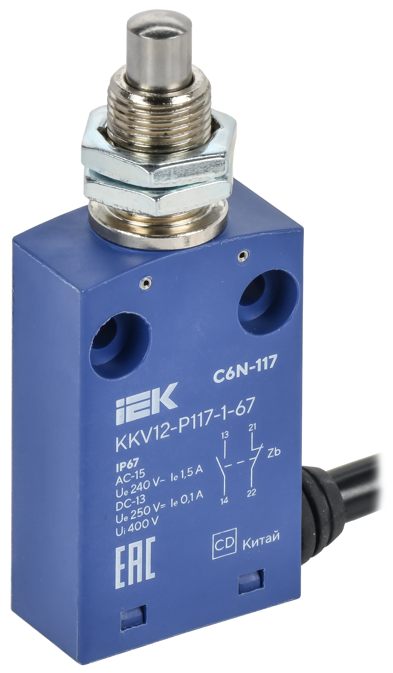 Выключатель концевой C6N-117 толкатель с резьбовым соединением IP67