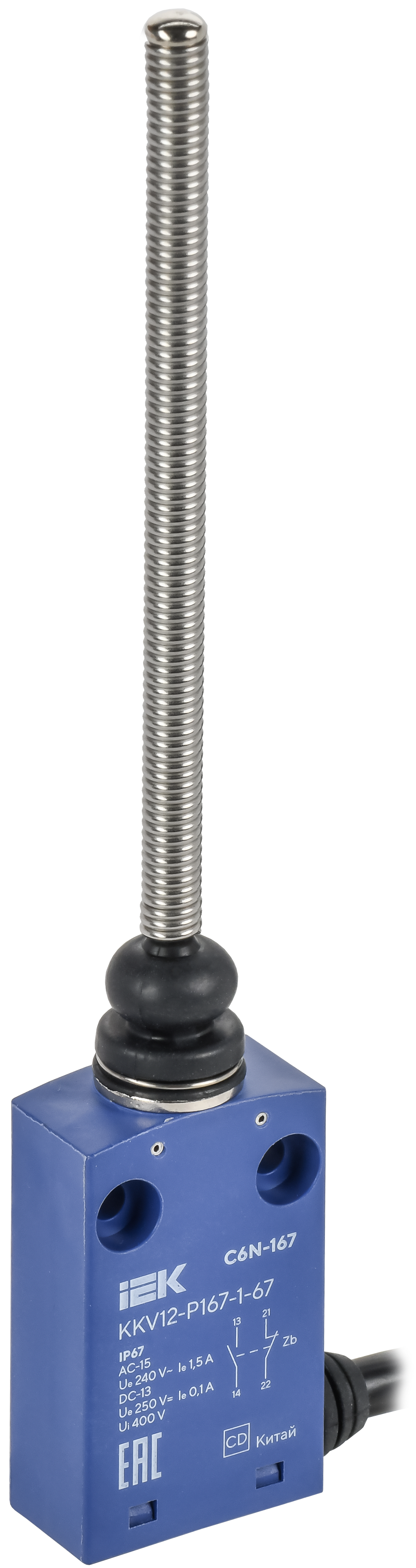 Выключатель концевой C6N-167 пружинный стержень IP67