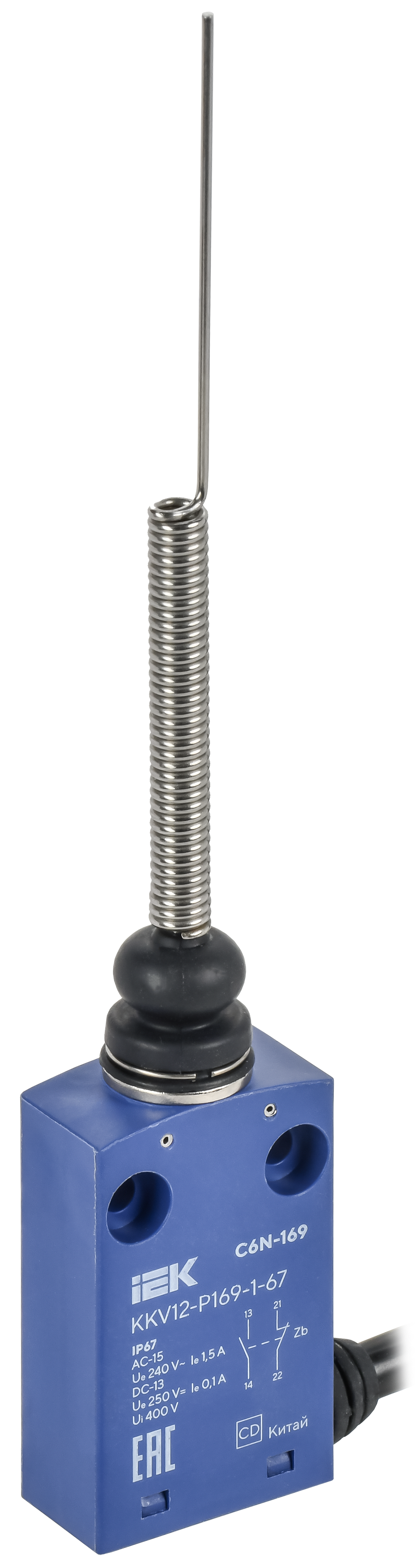 Выключатель концевой C6N-169 гибкий пружинный стержень IP67