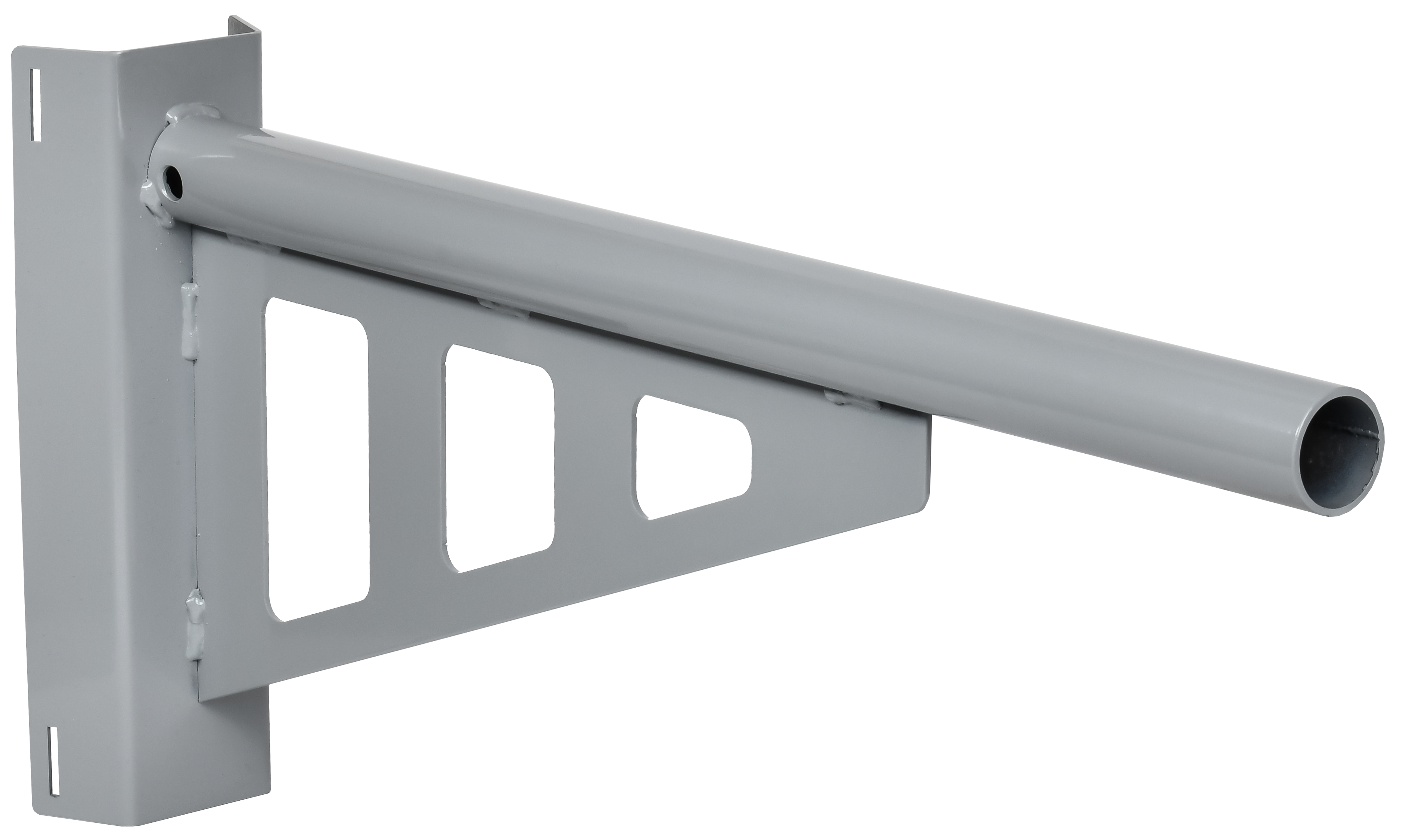 Кронштейн КР-6 D 48 L 750 на опору под монтажную ленту 2 хомута серый