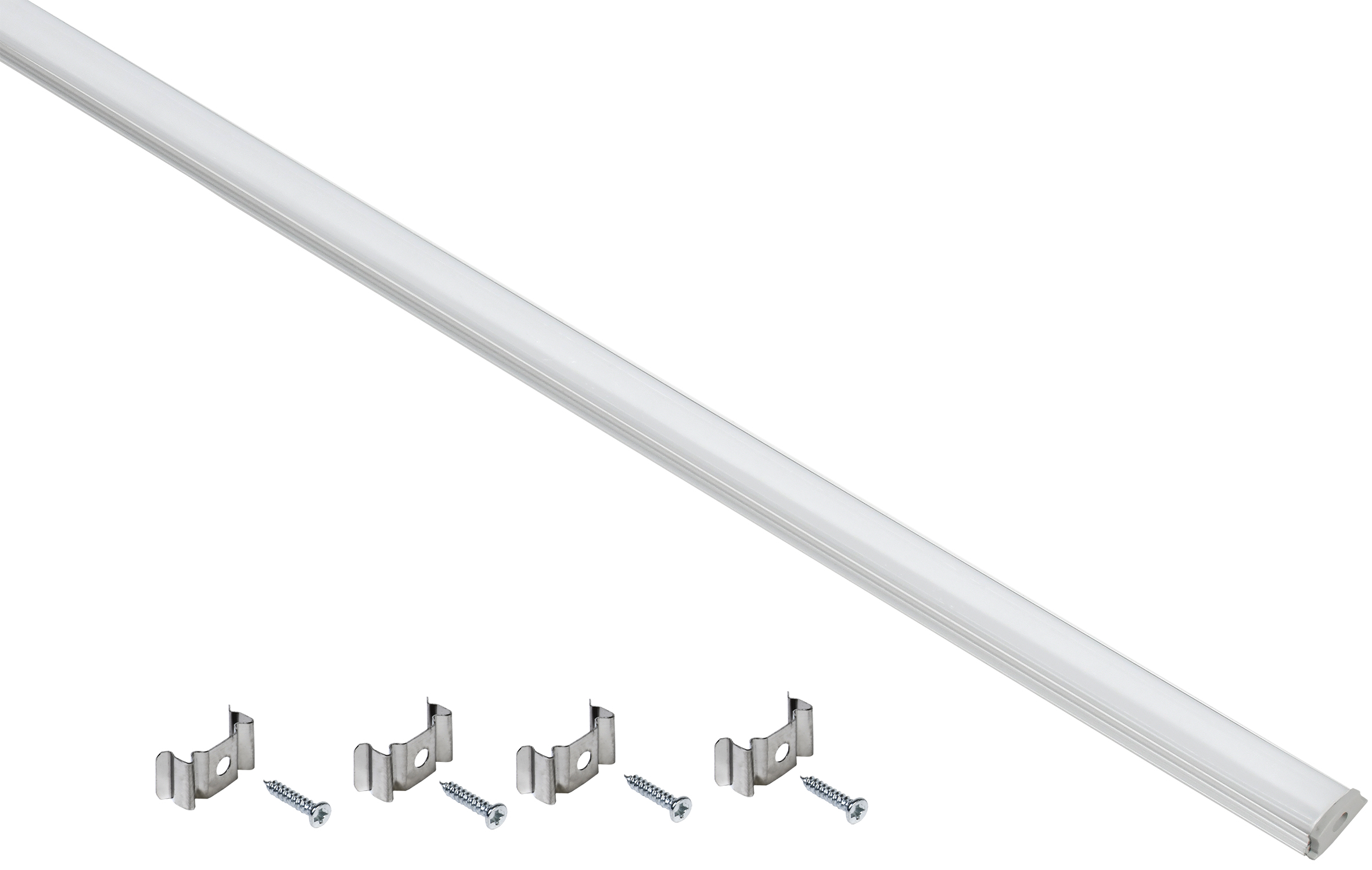 Профиль алюминиевый для светодиодной ленты 1606 гибкий накладной прямоугольный 2м с комплектом аксессуаров (опал)