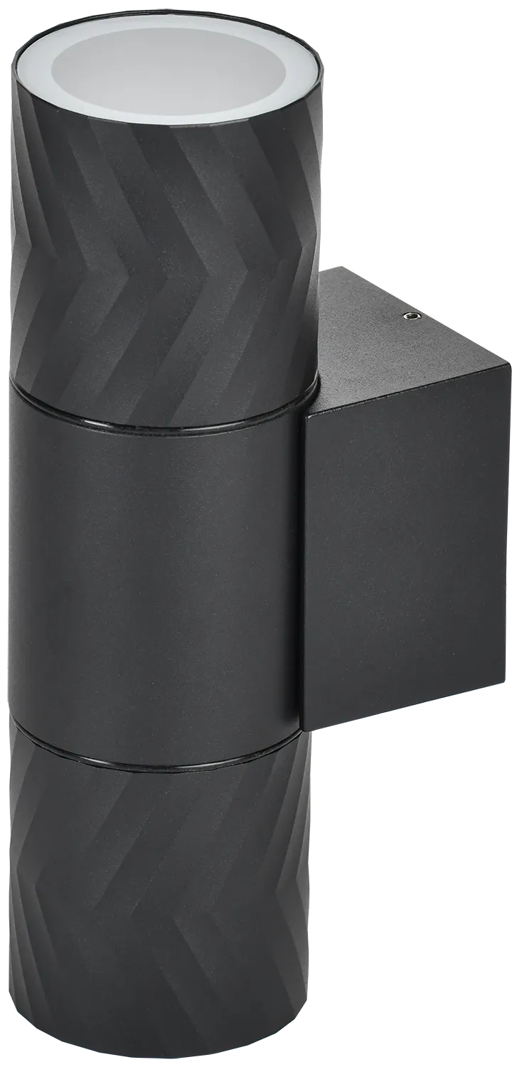 Светильник декоративный уличный для наружного освещения 5108 настенный под лампу 2хGU10 IP65 черный