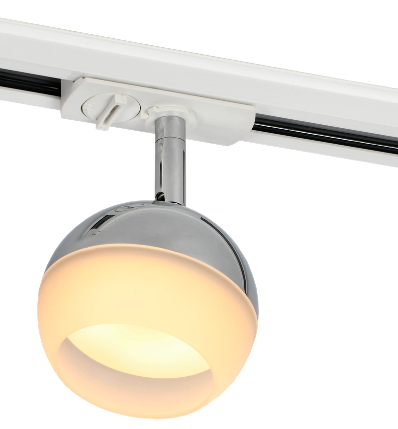 Светильник на шинопроводе 4118 декоративный трековый спот поворотный под лампу GX53 хром