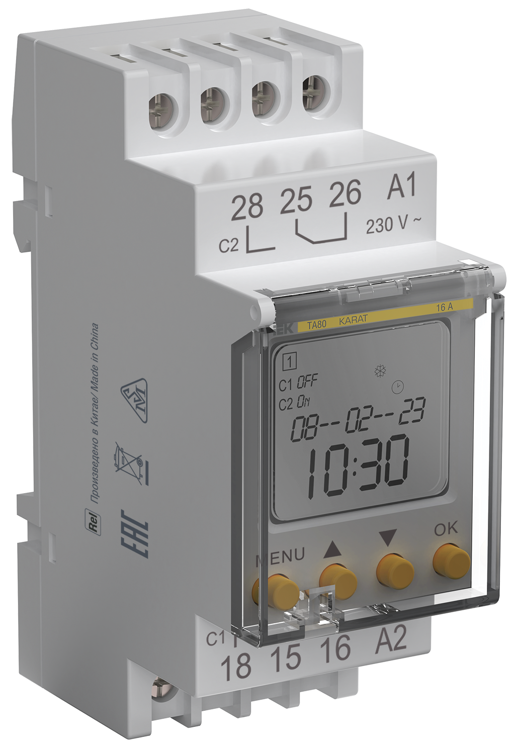 Таймер ТА80 астрономический 16А 230В на DIN-рейку