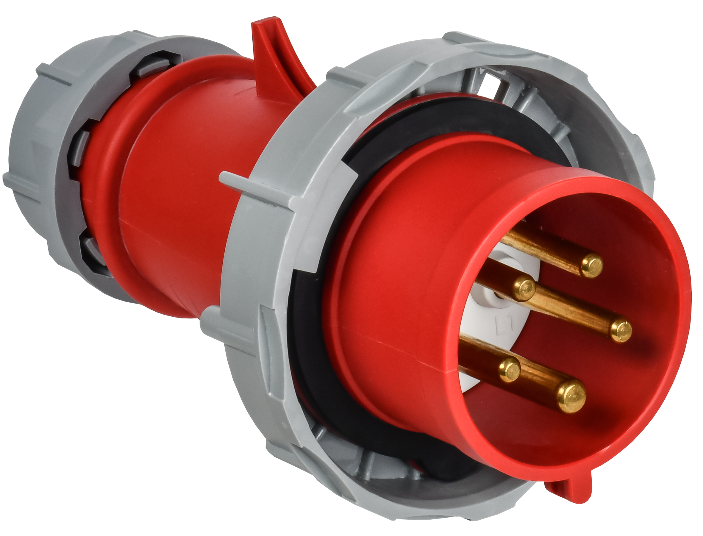 Вилка переносная с ф/и ССИ-0252ф 32А-6ч 380В 3P+PE+N IP67 IEK