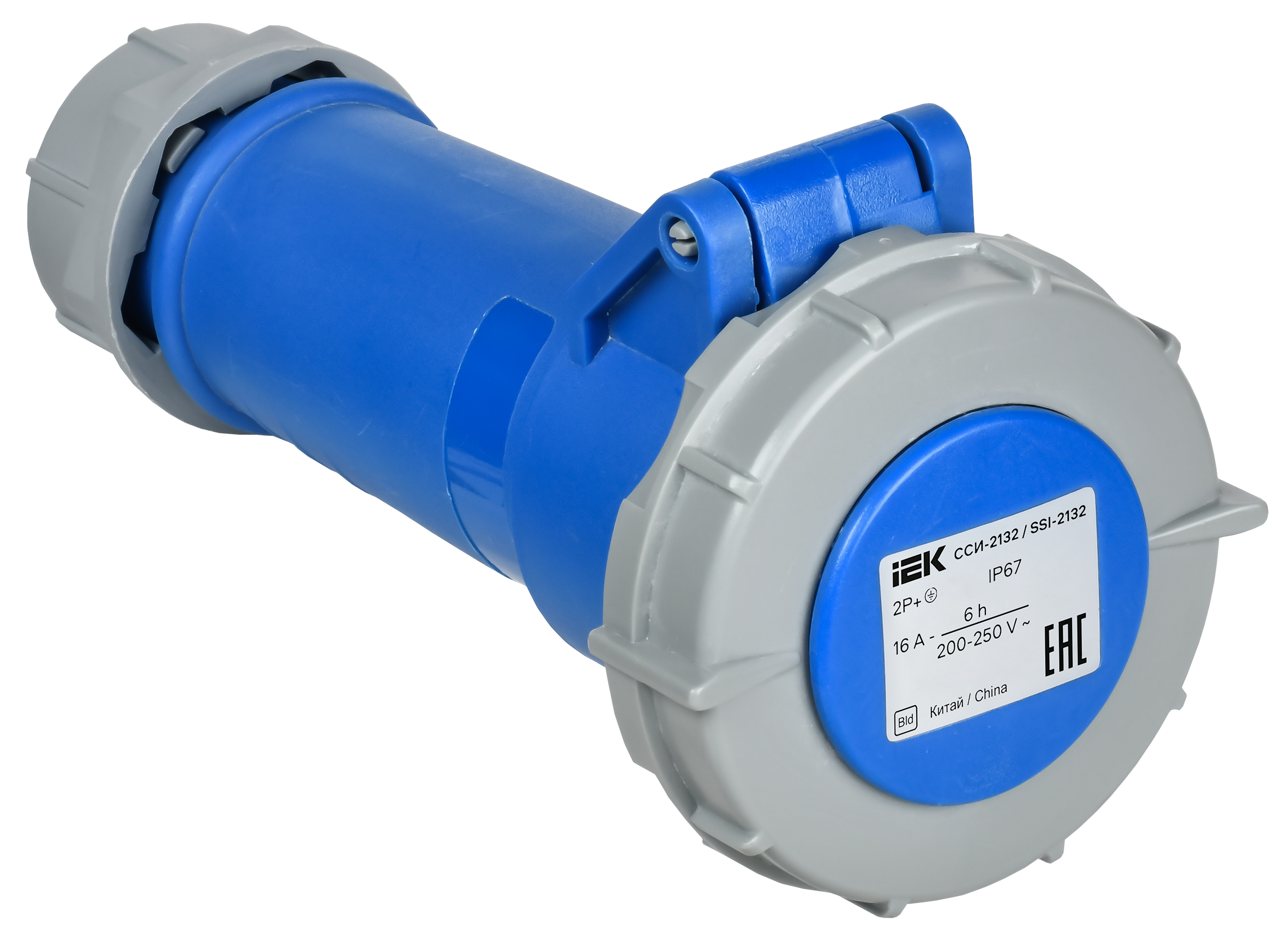 Розетка переносная ССИ-2132 16А-6ч 220В 2P+PE IP67 IEK