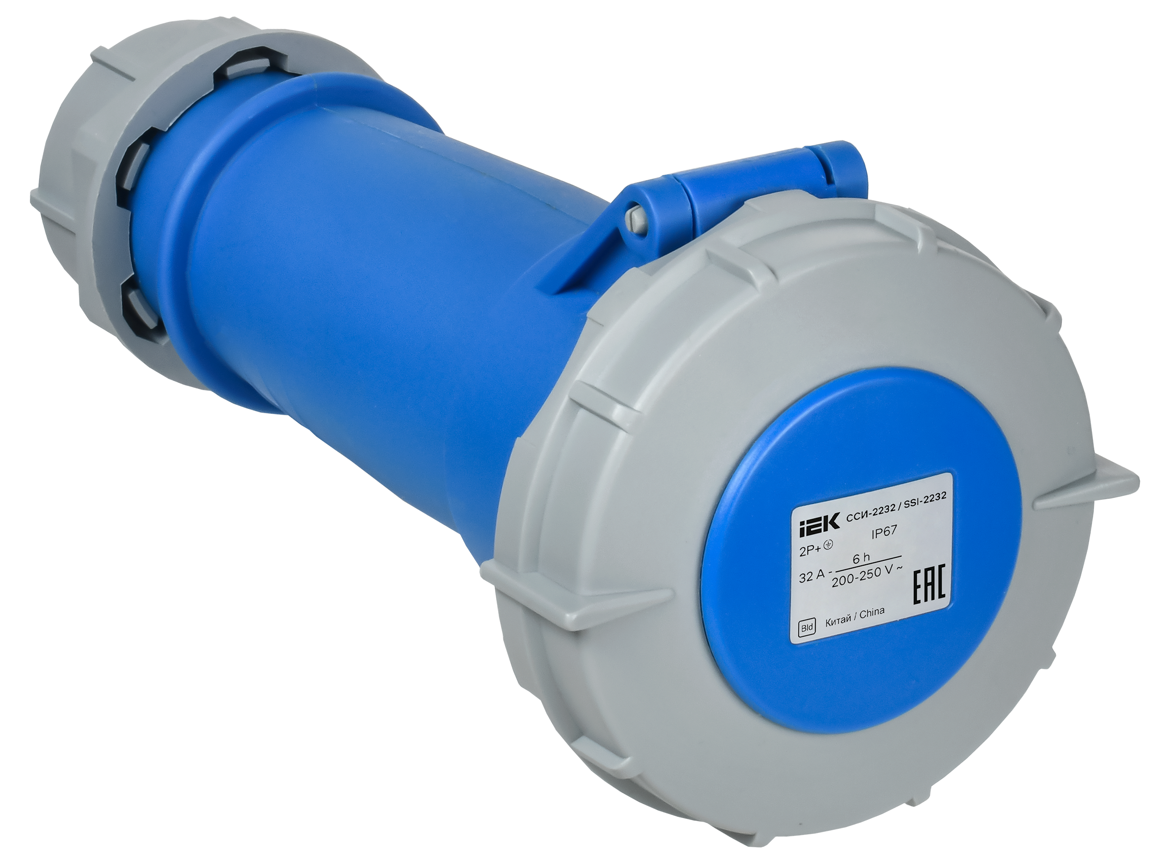 Розетка переносная ССИ-2232 32А-6ч 220В 2P+PE IP67 IEK
